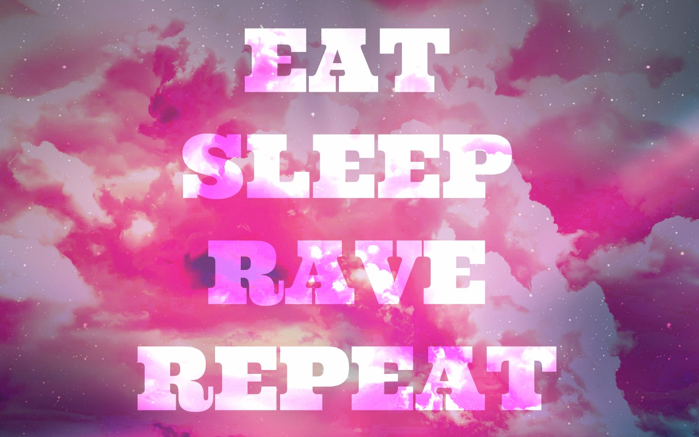 Pink Clouds Rave EDM Dancing 1440x900