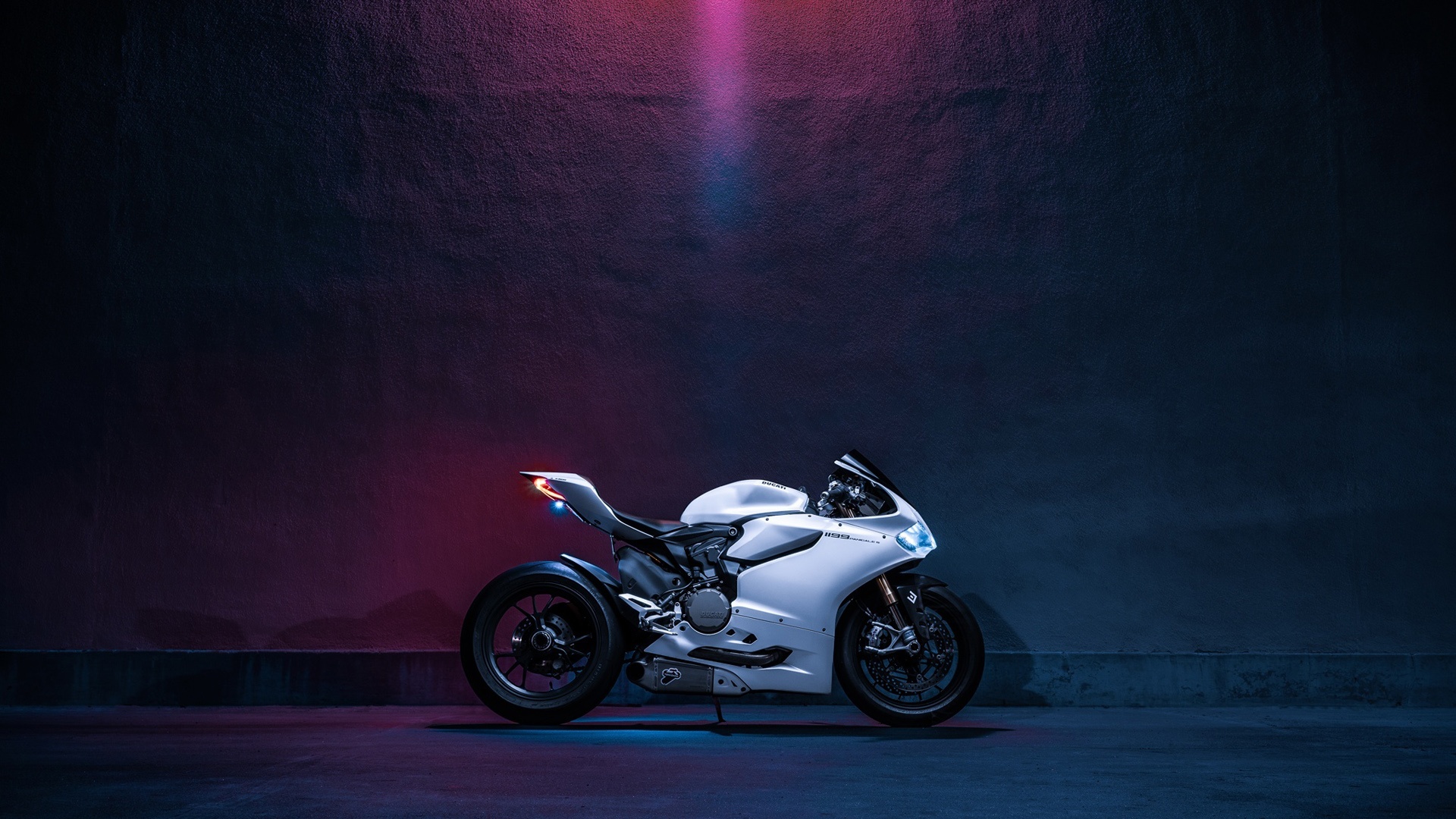 Vehicle Ducati Wall Asphalt Motorcycle Lights Panigale 1199 Brembo Termignoni 1920x1080