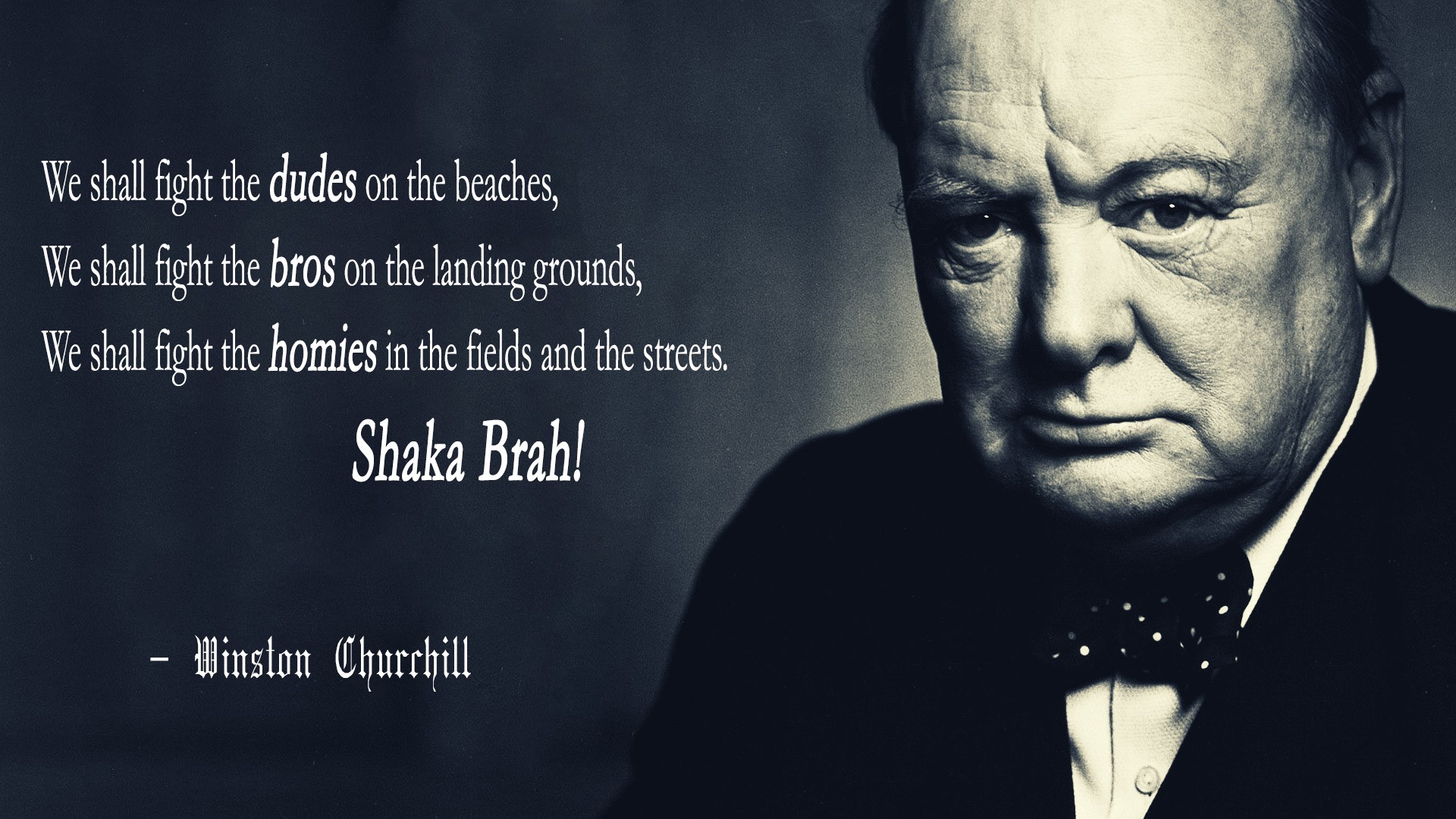 Winston Churchill Quote Fake Quote 1920x1080