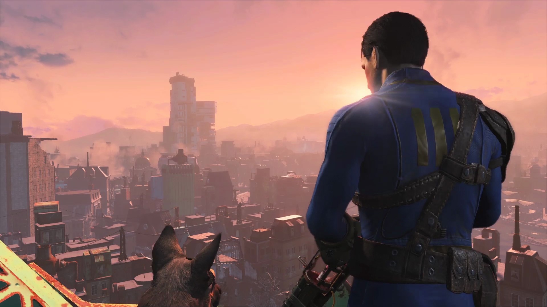 Fallout 4 Dogmeat Fallout Video Games Screen Shot Boston 1920x1080