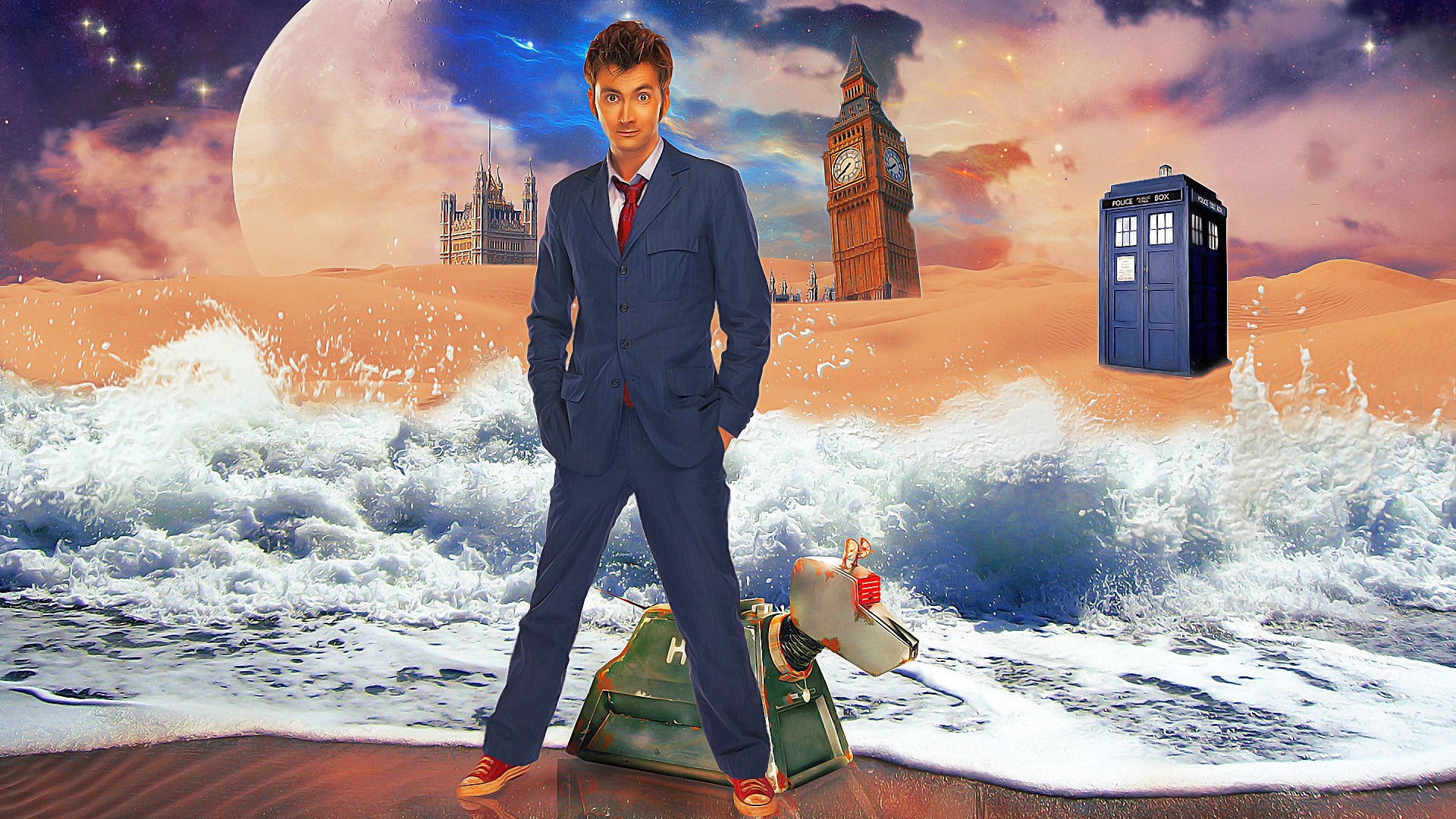 Doctor Who The Doctor TARDiS David Tennant Tenth Doctor 1920x1080