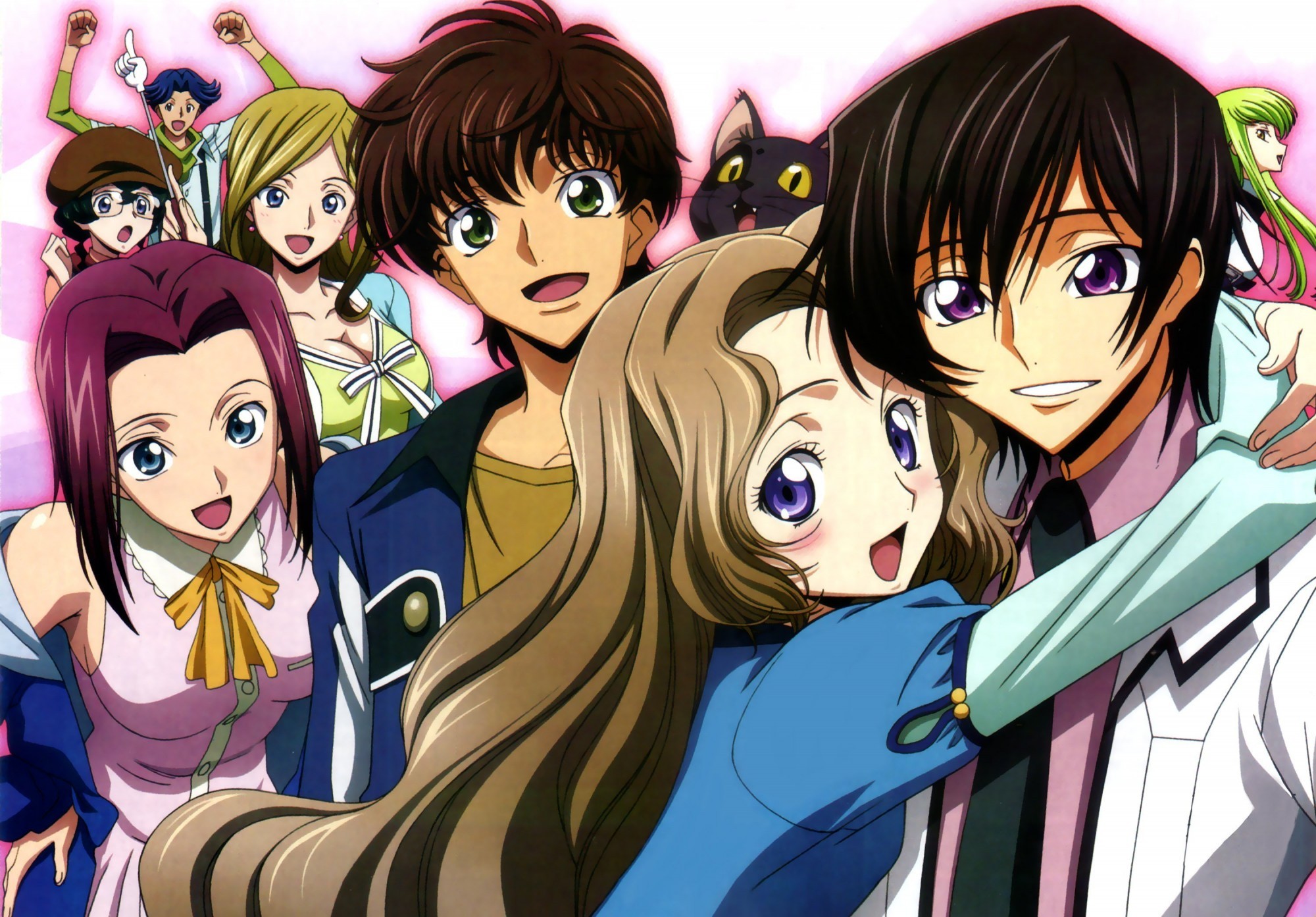 Code Geass Lamperouge Lelouch Kururugi Suzaku C C Milly Ashford Nina Einstein Kallen Stadtfeld Lampe 2000x1393