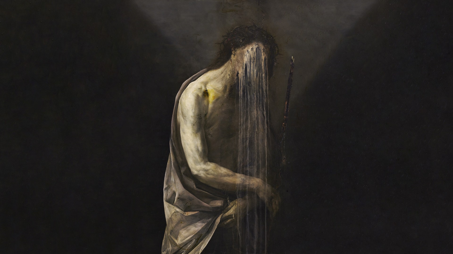 Painting Depressing Horror Sadness Oil Painting Nicola Samori 1920x1080
