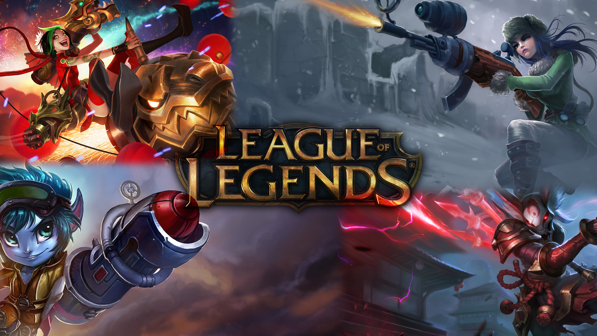 League Of Legends Jinx League Of Legends Caitlyn Tristana Kalista ADC Attack Damage Carry Video Game 1920x1080