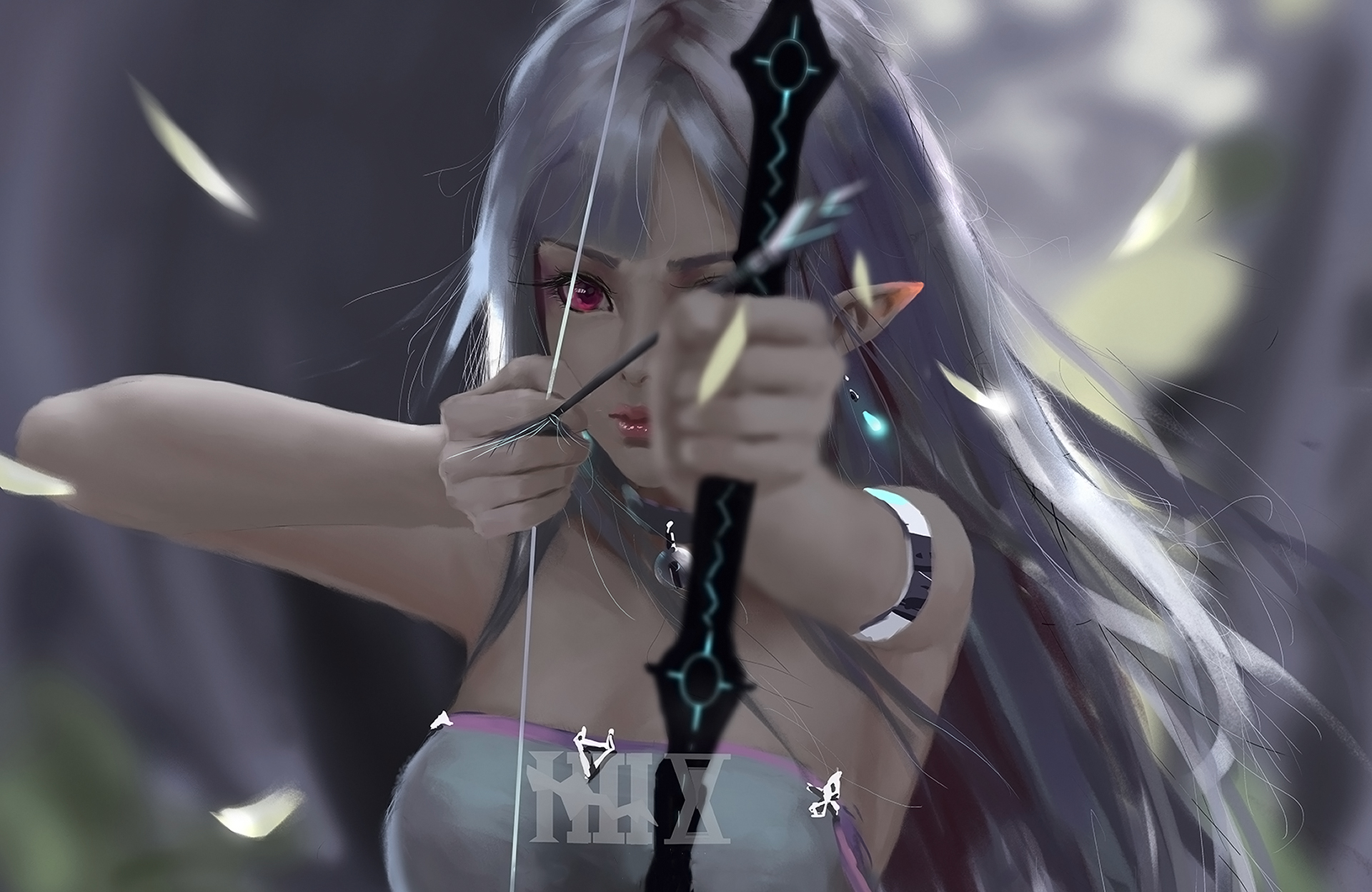 Digital Art Women Arrows Weapon Anime Warrior Fantasy Art Fantasy Girl Anime Girls Archer Ydiya Kai 1920x1249