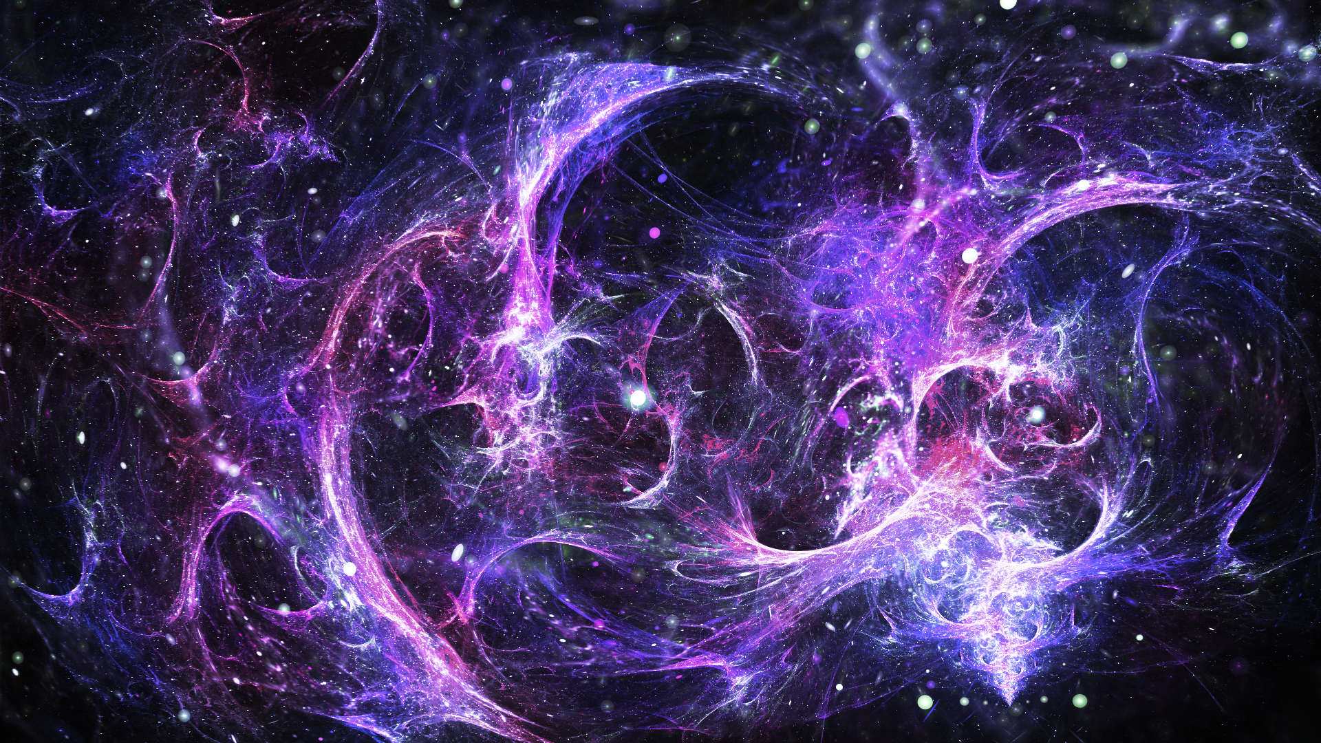 Nebula Galaxy Plasm Stars Digital Art Dark Matter 1920x1080