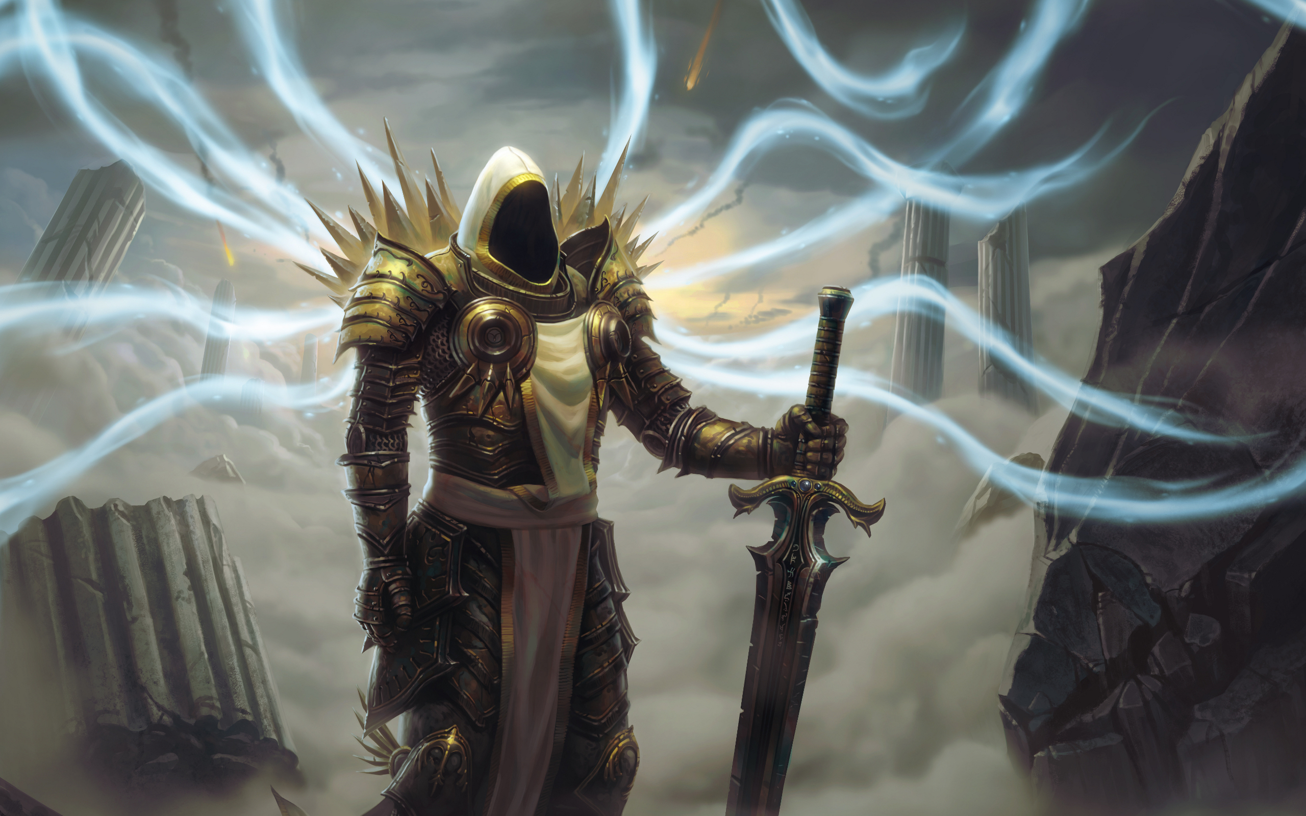 Video Games Diablo Iii Tyrael Diablo Fantasy Art Digital Art Video Game Art PC Gaming Sword 2560x1600