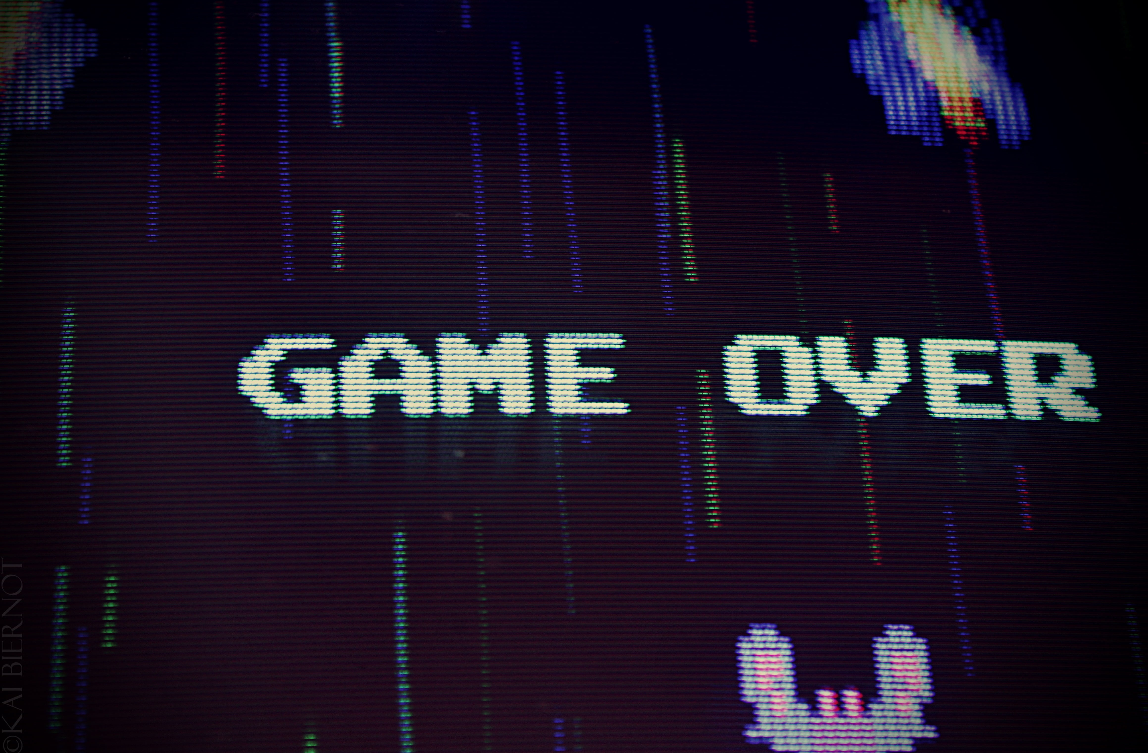 Macro Video Games GAME OVER Pixels 4638x3043