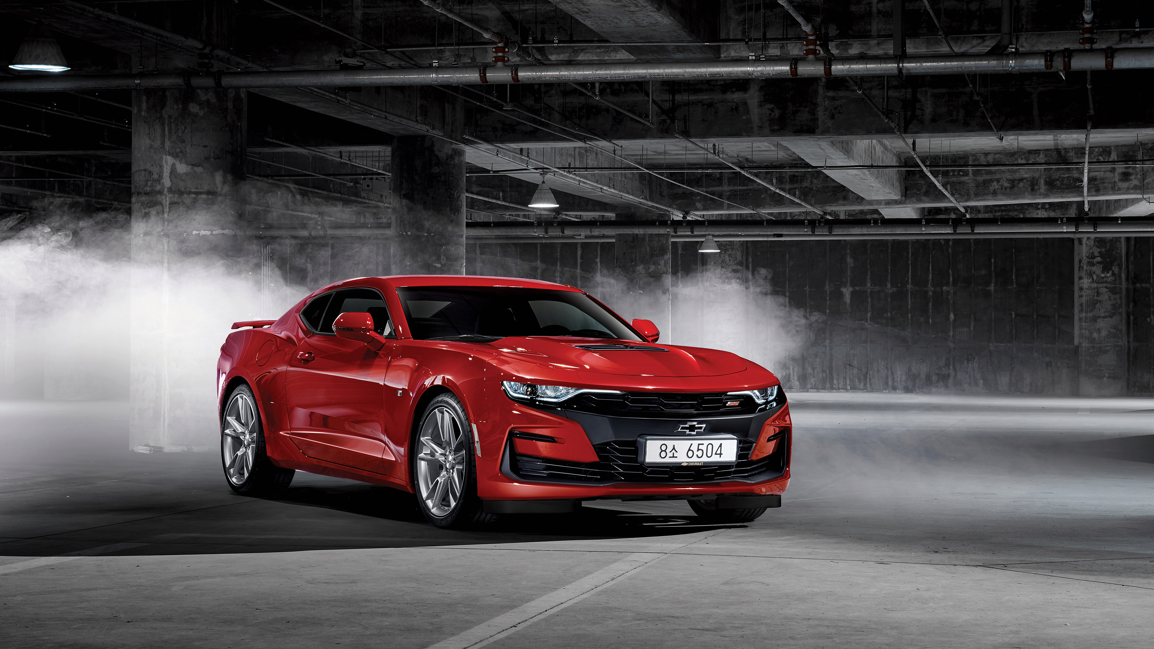 Chevrolet Camaro SS Car Vehicle Red Cars Numbers 3840x2160