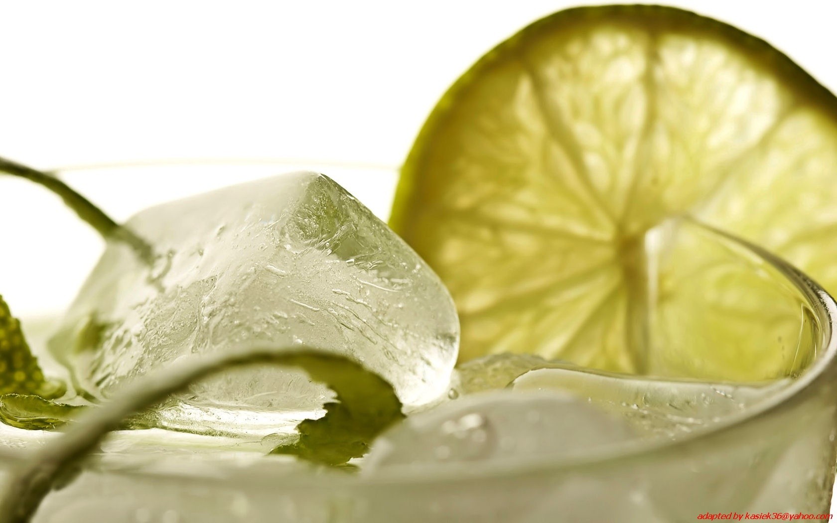 Drink Cocktails Ice Cubes Limes 1680x1050