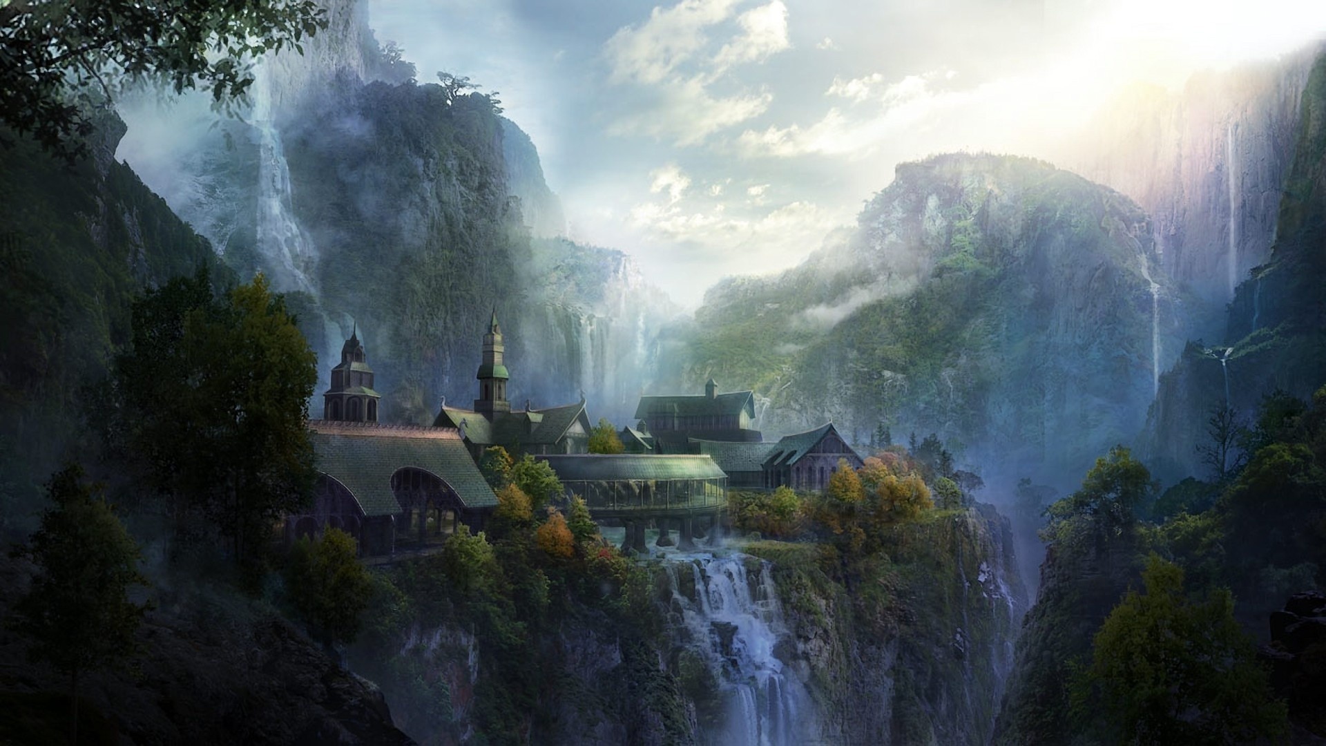 Fantasy Art Rivendell The Lord Of The Rings 1920x1080