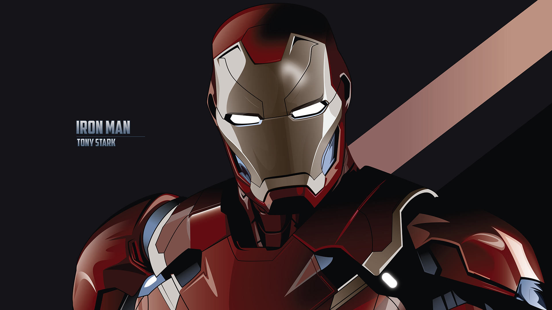 Iron Man Marvel Cinematic Universe Armour Digital Art 1920x1080