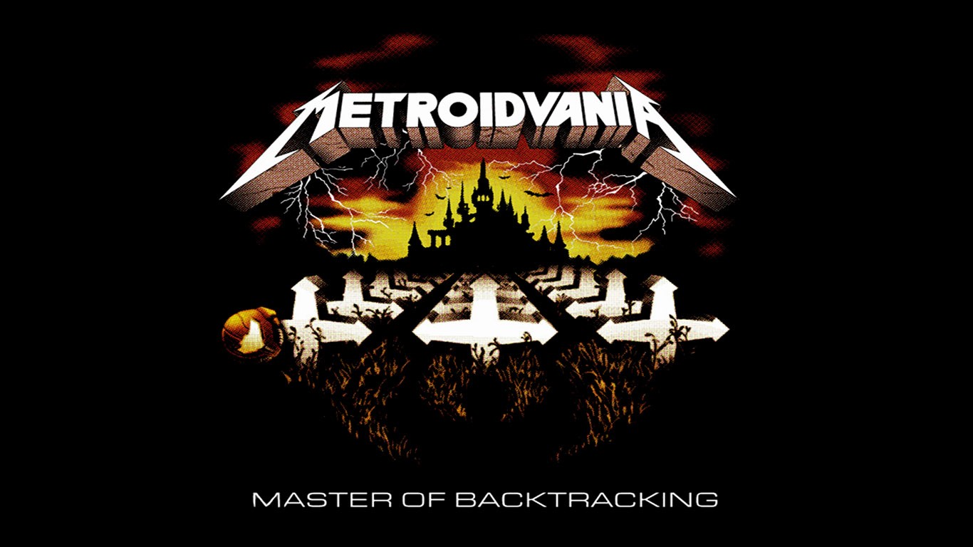 Castlevania Metroidvania Metroid Metallica Halloween Castle Graveyards Big 4 Heavy Metal Cover Art A 1366x768