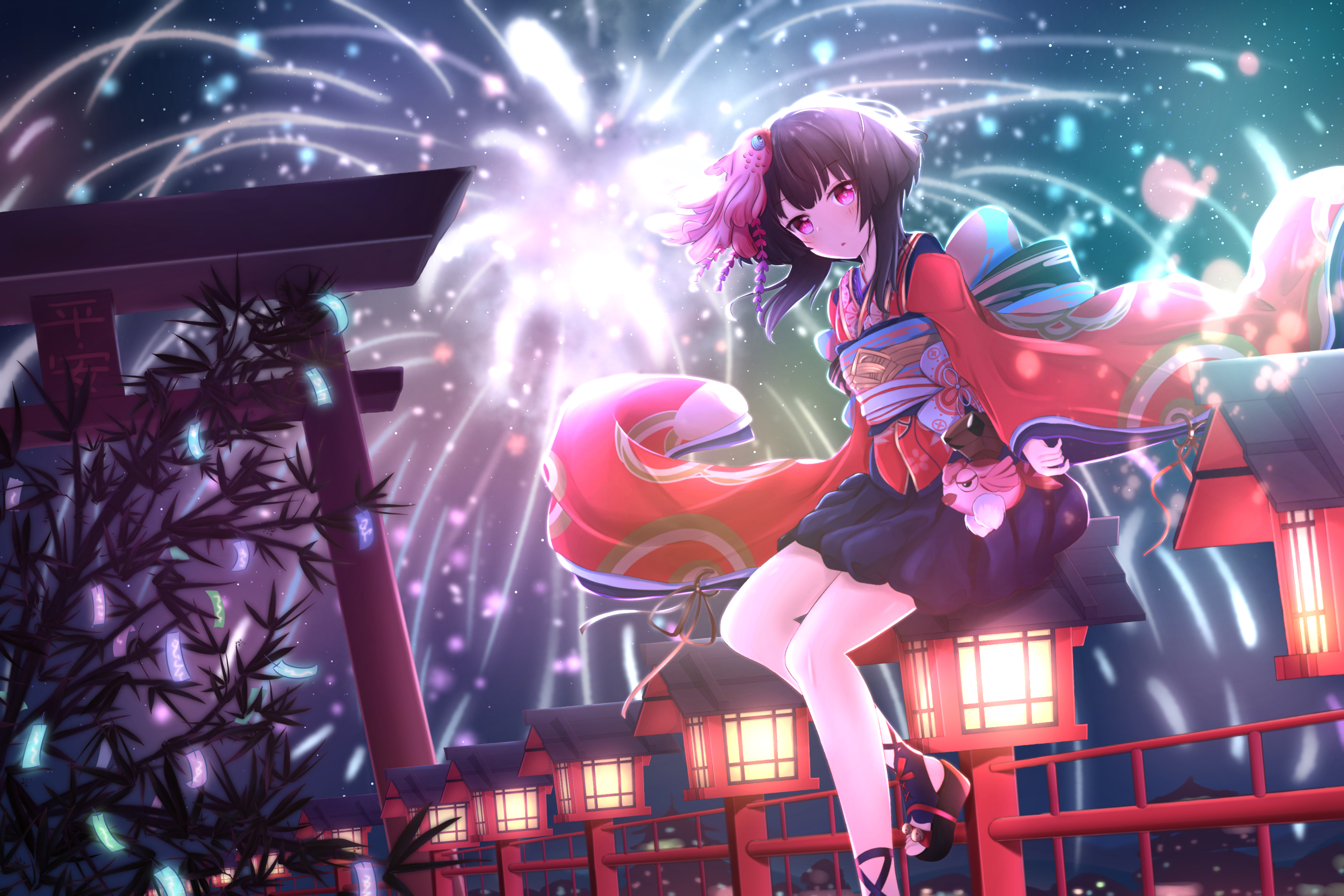 New Year Kagura Onmyoji 2688x1792