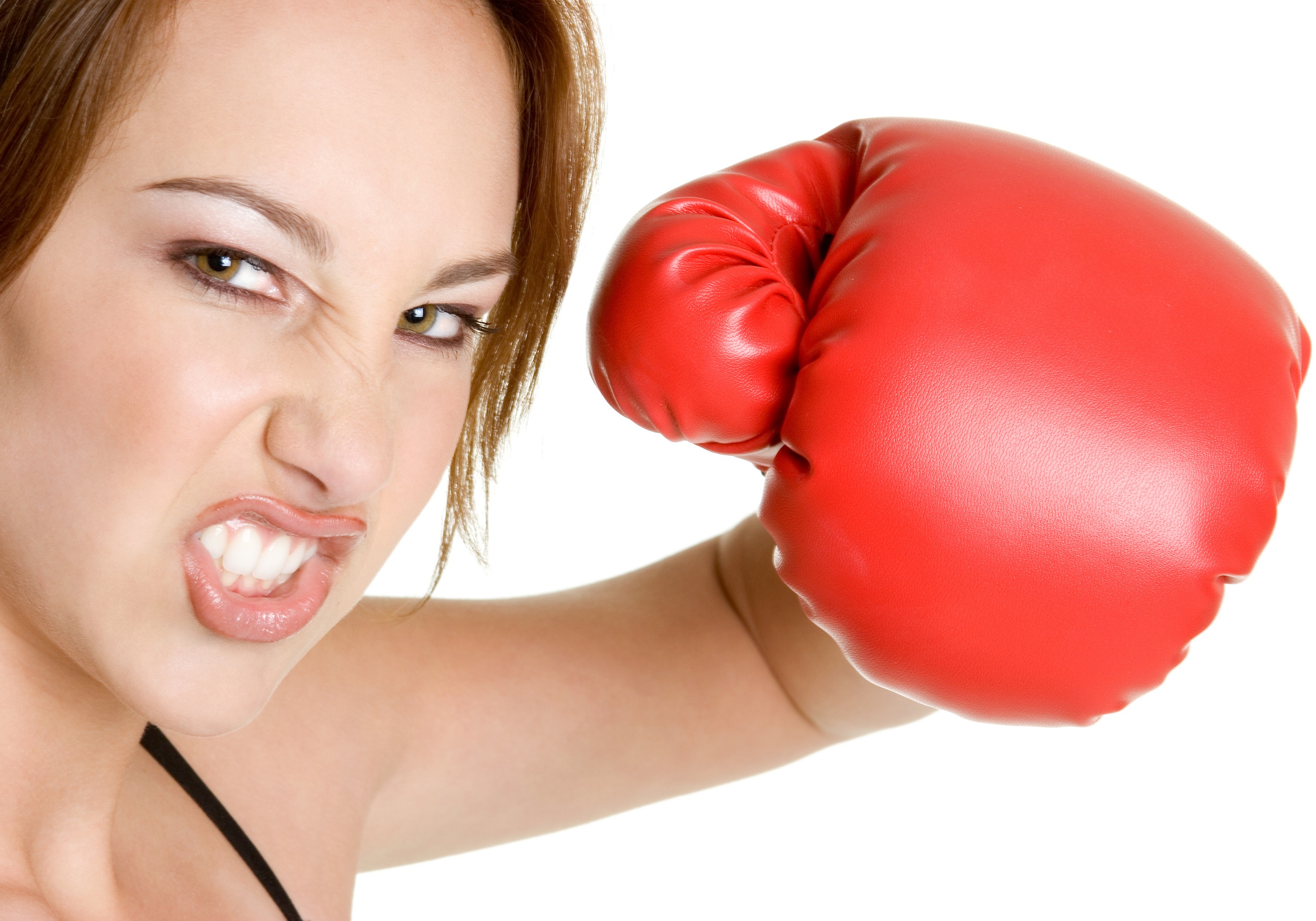 Women Model Boxing Gloves Looking At Viewer 3338x2336