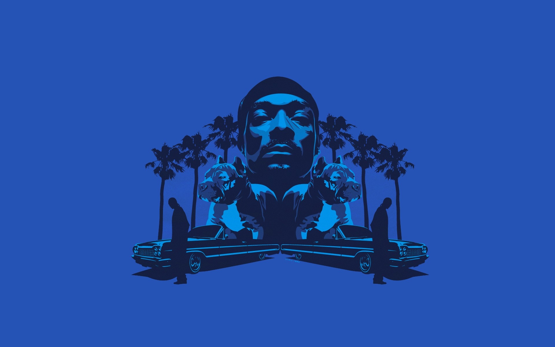 Music Snoop Dogg Dog Artistic Blue Rapper 1920x1200