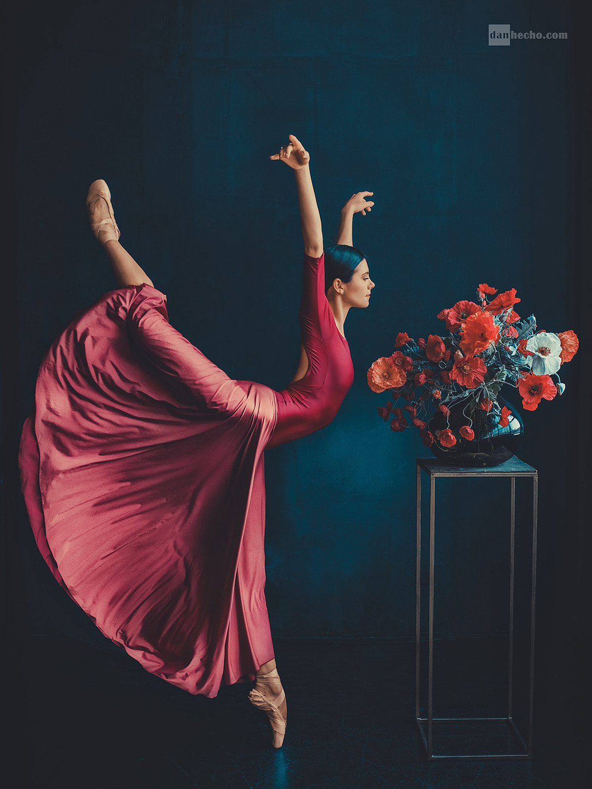 Ballerina Ballet Slippers Flowers Plants Women Dancer Dan Hecho Portrait Display Tiptoe 1200x1600