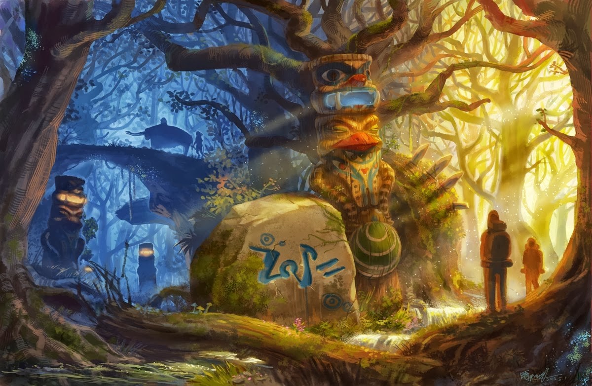 Fantasy Art Forest Artwork Totem 1200x782