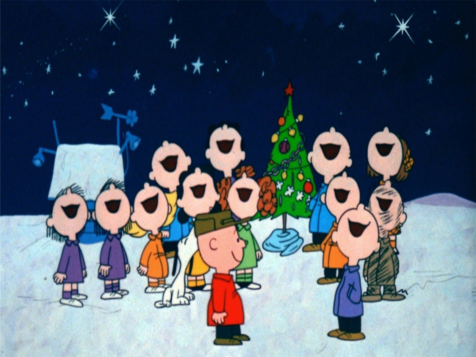 Cartoon Peanuts Cartoon Charlie Brown Christmas 1600x1200