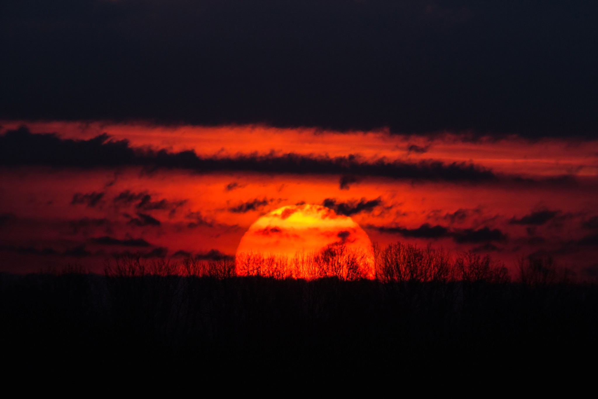 Landscape Clouds Sun Nature Sunset 2048x1365
