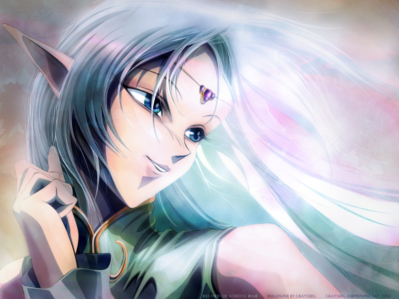 Anime Record Of Lodoss War Blue Eyes Blue Hair 2006 Year Anime Girls 1280x960