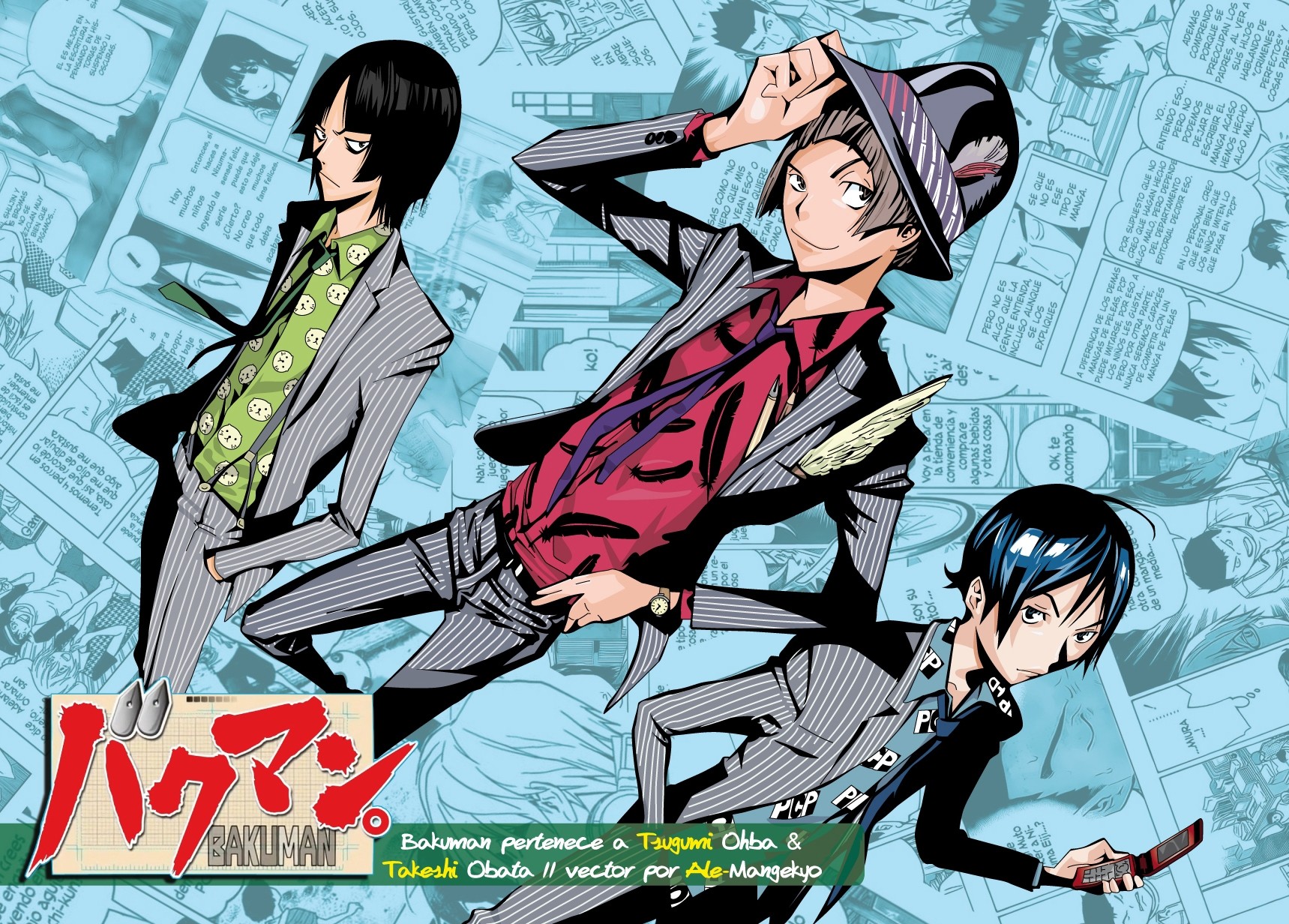 Bakuman Anime Boys Moritaka Mashiro Niizuma Eiji Kazuya Hiramaru Anime 1719x1232