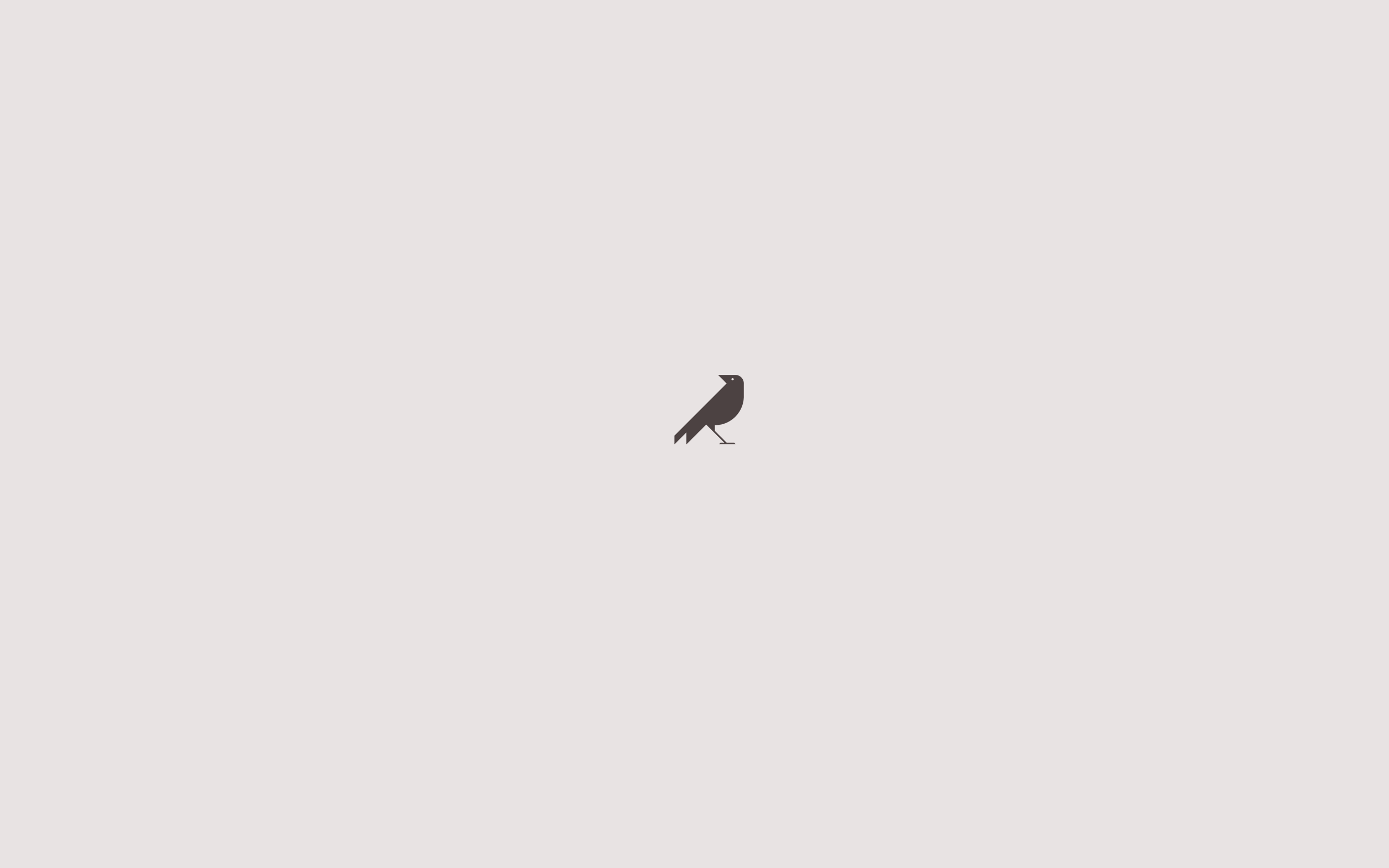 Minimalism Simple Background Grey Crow Small Silhouette Digital Art Animals 2560x1600