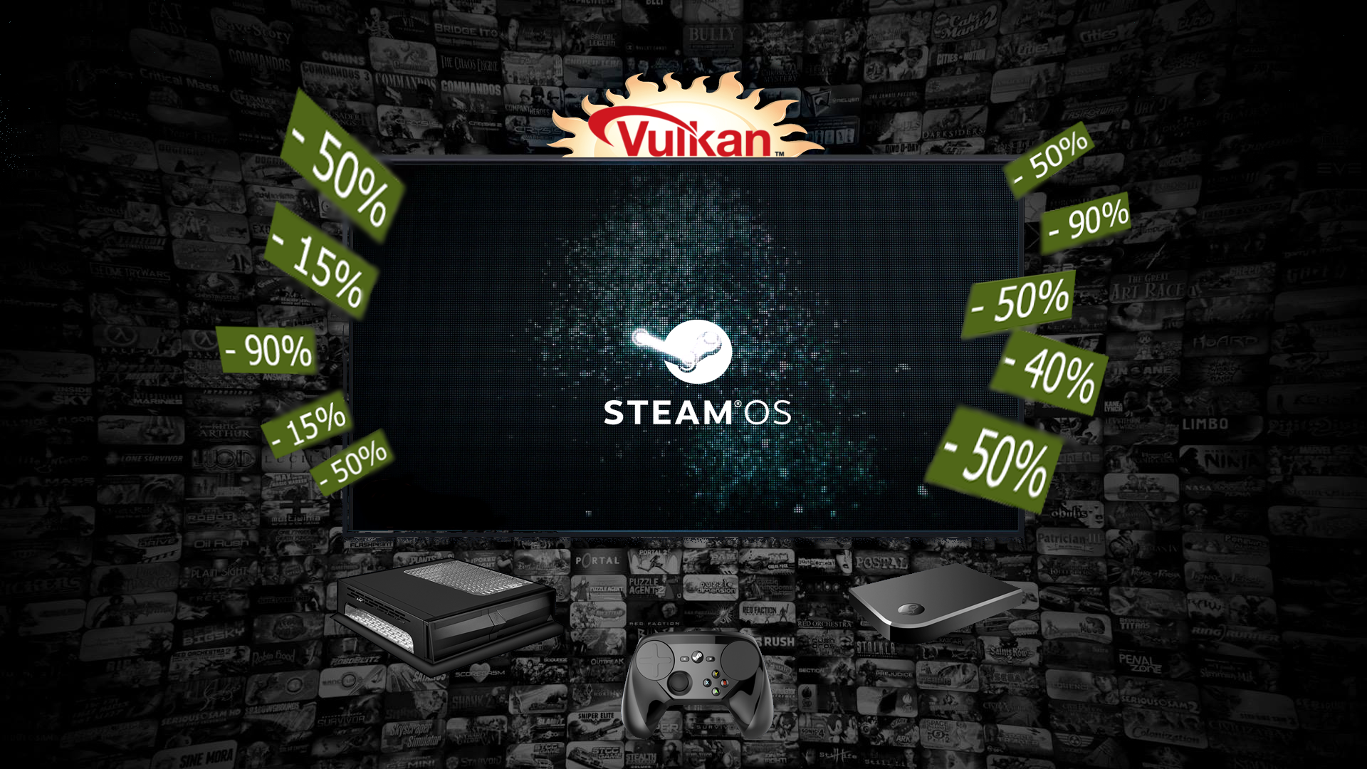 Steam OS Steam Software Numbers 1920x1080