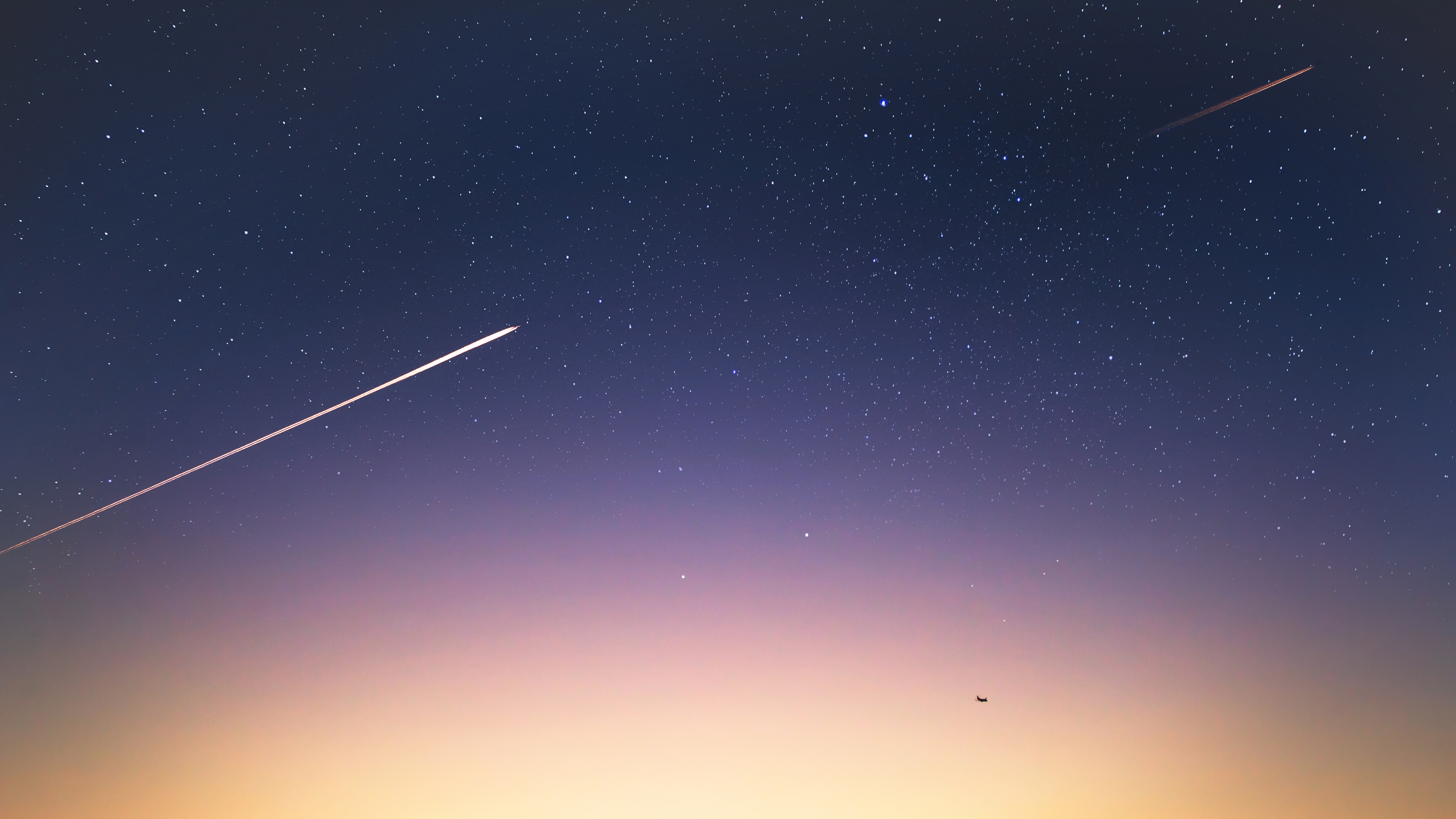 Photography Dusk Evening Night Sky Skyscape Stars Starry Night Space Nature Meteorite Meteors Sunset 5120x2880