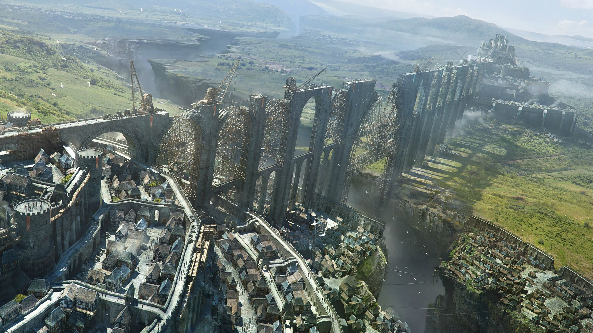 Bridge City Fantasy Art After The Breaking The Wheel Of Time 1920x1080