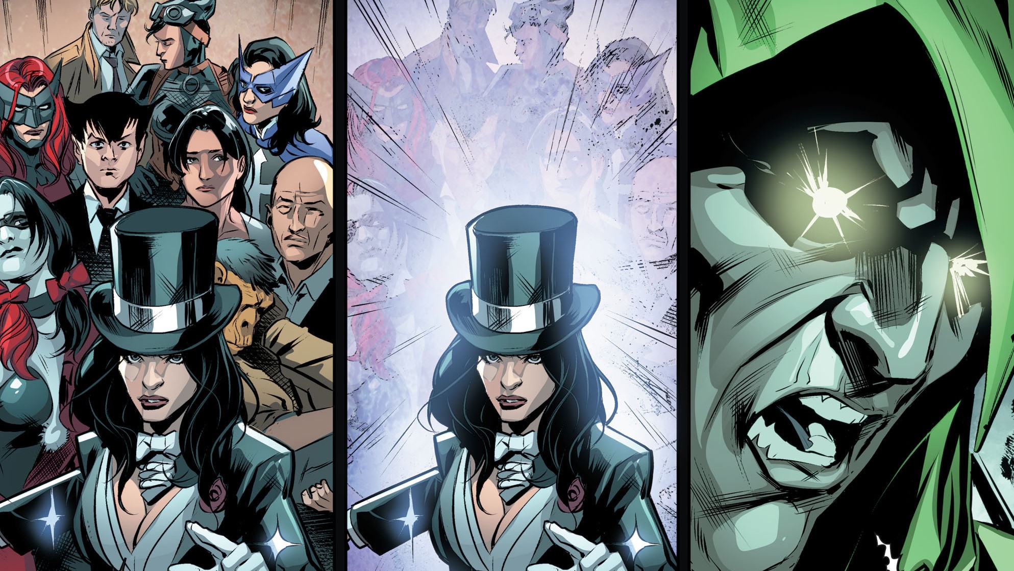 Injustice Gods Among Us DC Comics DC Universe Zatanna Huntress Harley Quinn Batwoman Catwoman 1987x1118