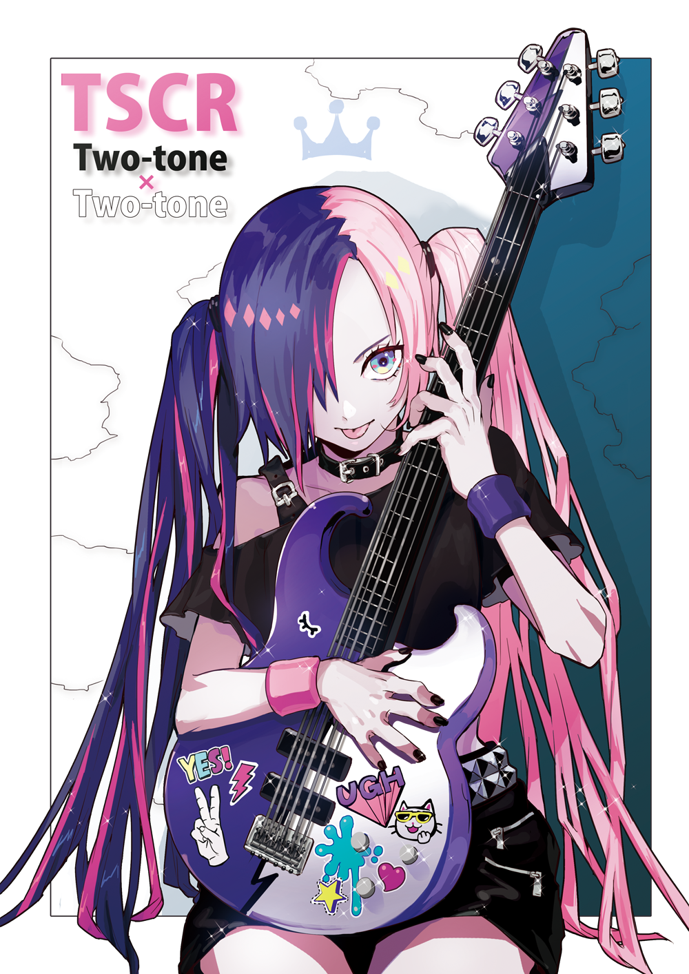 Anime Girls Anime Original Characters Guitar TSCR 1000x1414