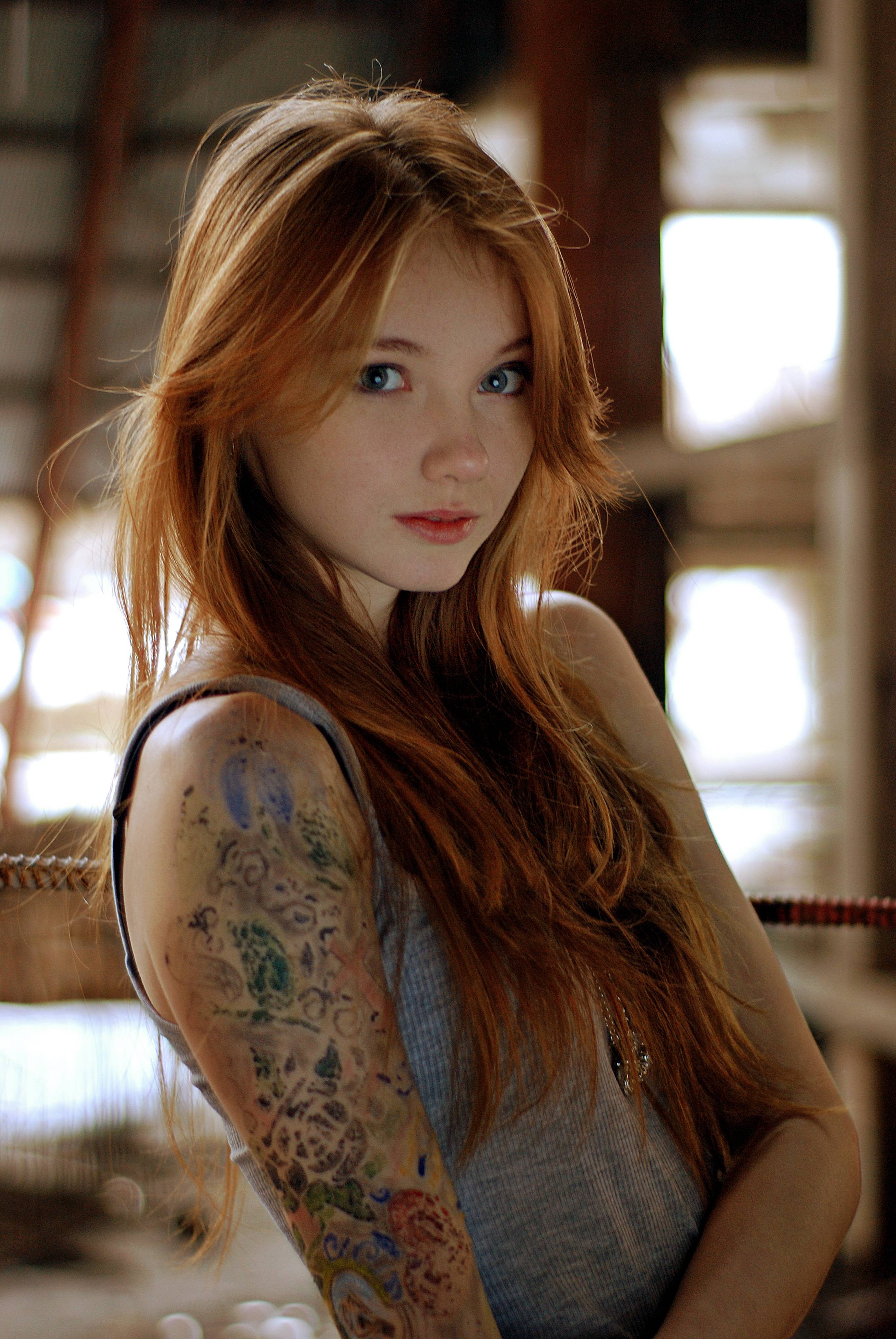 Olesya Kharitonova Model Redhead Women Women Tattoo Redhead Olesya Kharitonova 2592x3872
