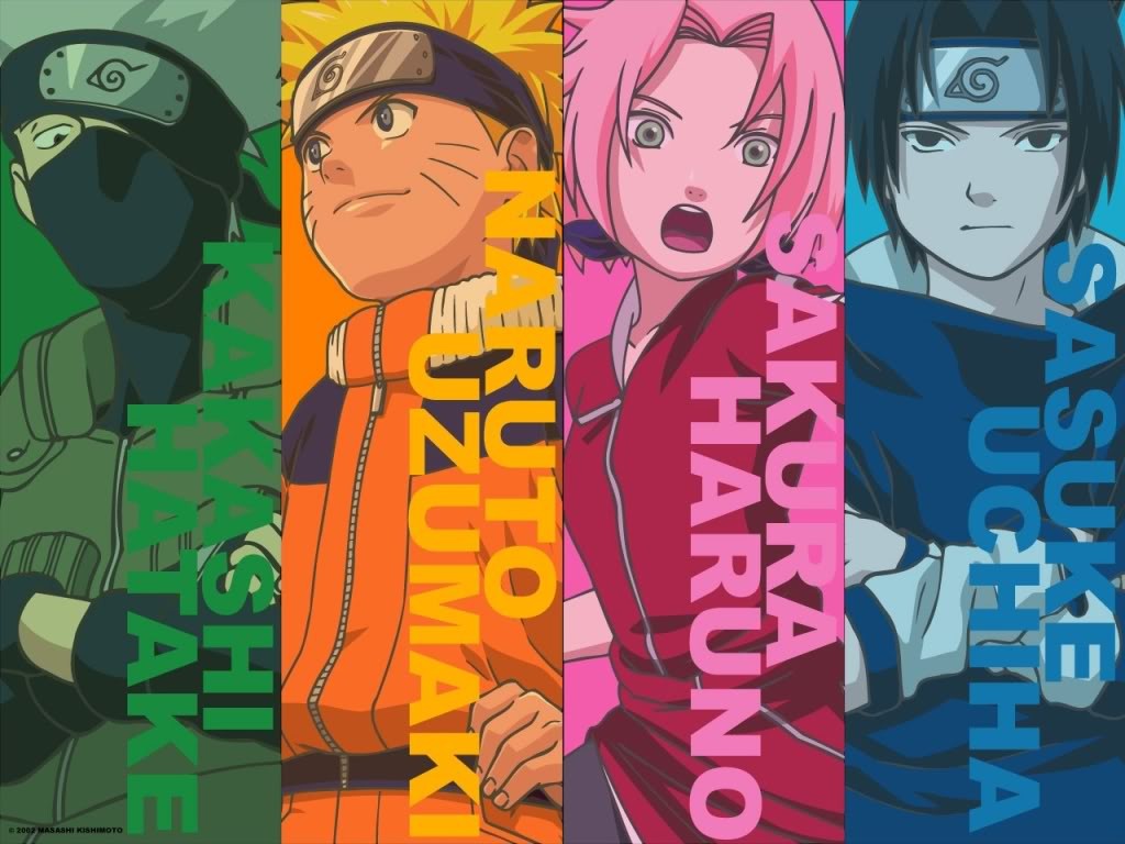 Anime Hatake Kakashi Uzumaki Naruto Haruno Sakura Uchiha Sasuke Panels 1024x768