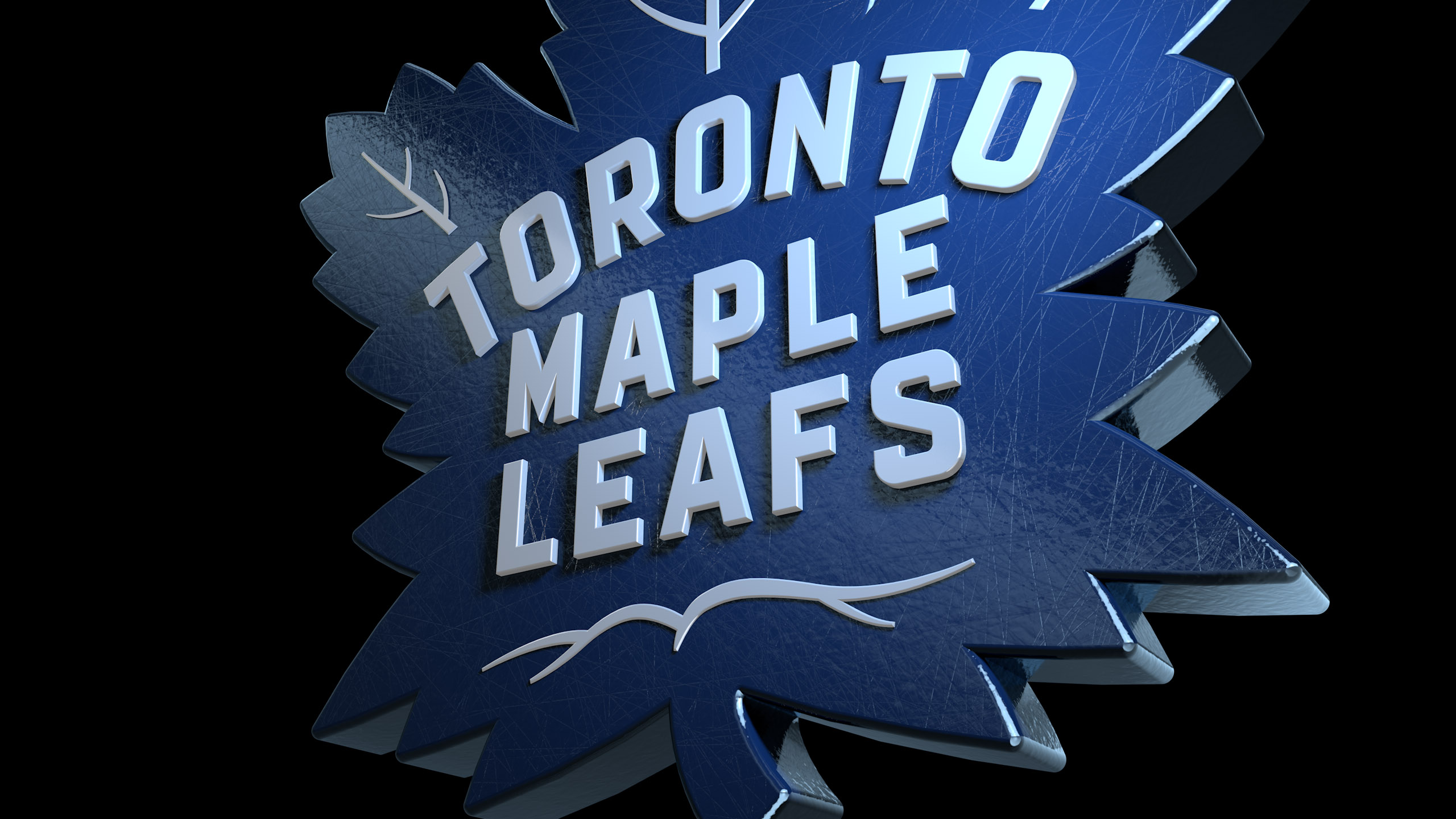Toronto Maple Leafs Hockey Black Background 2560x1440
