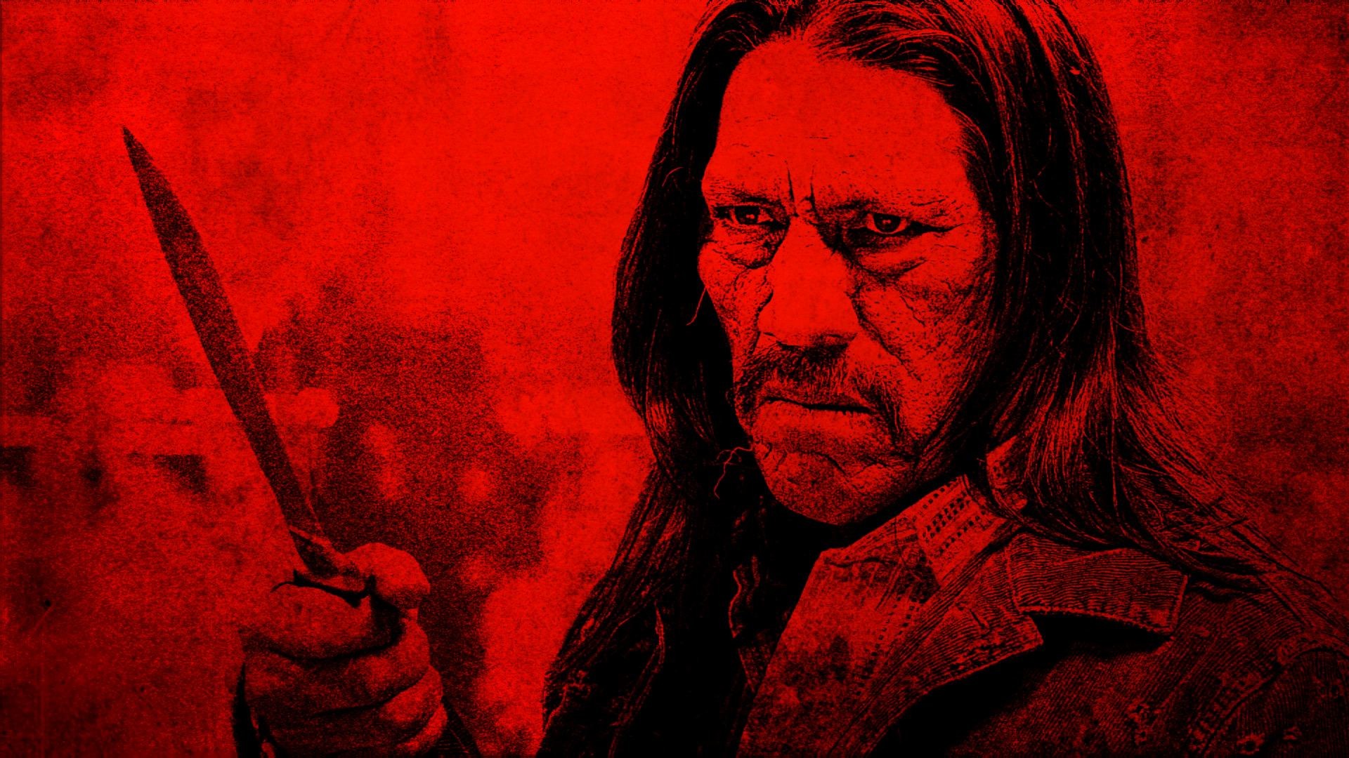 Movies Machete Movie Danny Trejo Men Long Hair Red 1920x1080