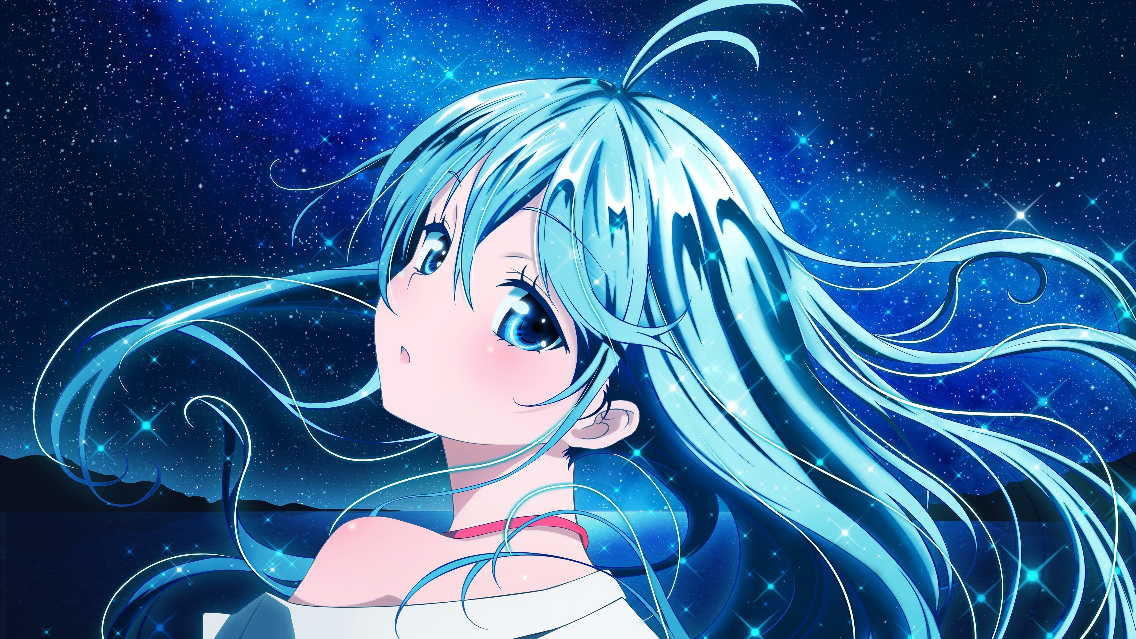 Anime Denpa Onna To Seishun Otoko Touwa Erio Blue Eyes Anime Girls Looking Back 3840x2160
