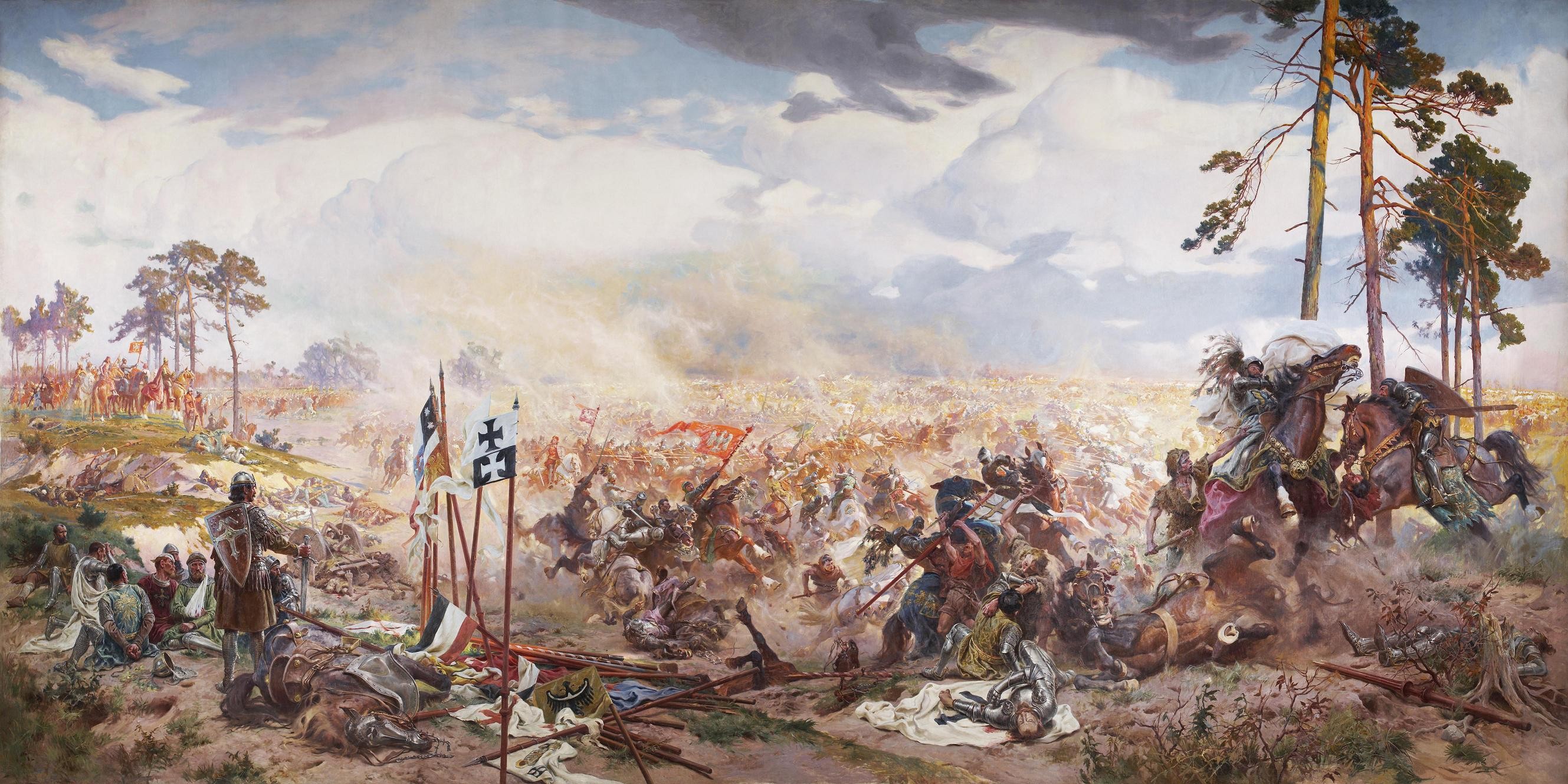 Historic Battle Of Grunwald Zalgirio M Sis Lithuania Teutonic Battlefields Painting Poland Classic A 2658x1329