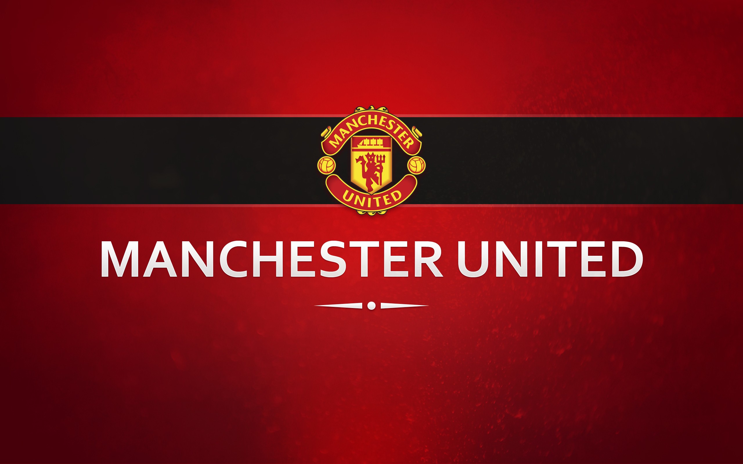 Manchester United Soccer Clubs Premier League Typography 2560x1600