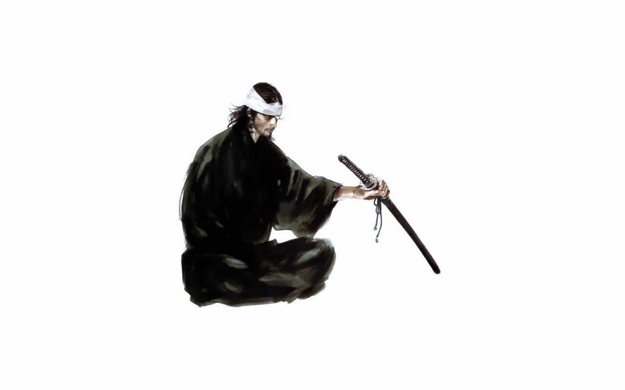 Miyamoto Musashi Manga Samurai Katana 1280x800