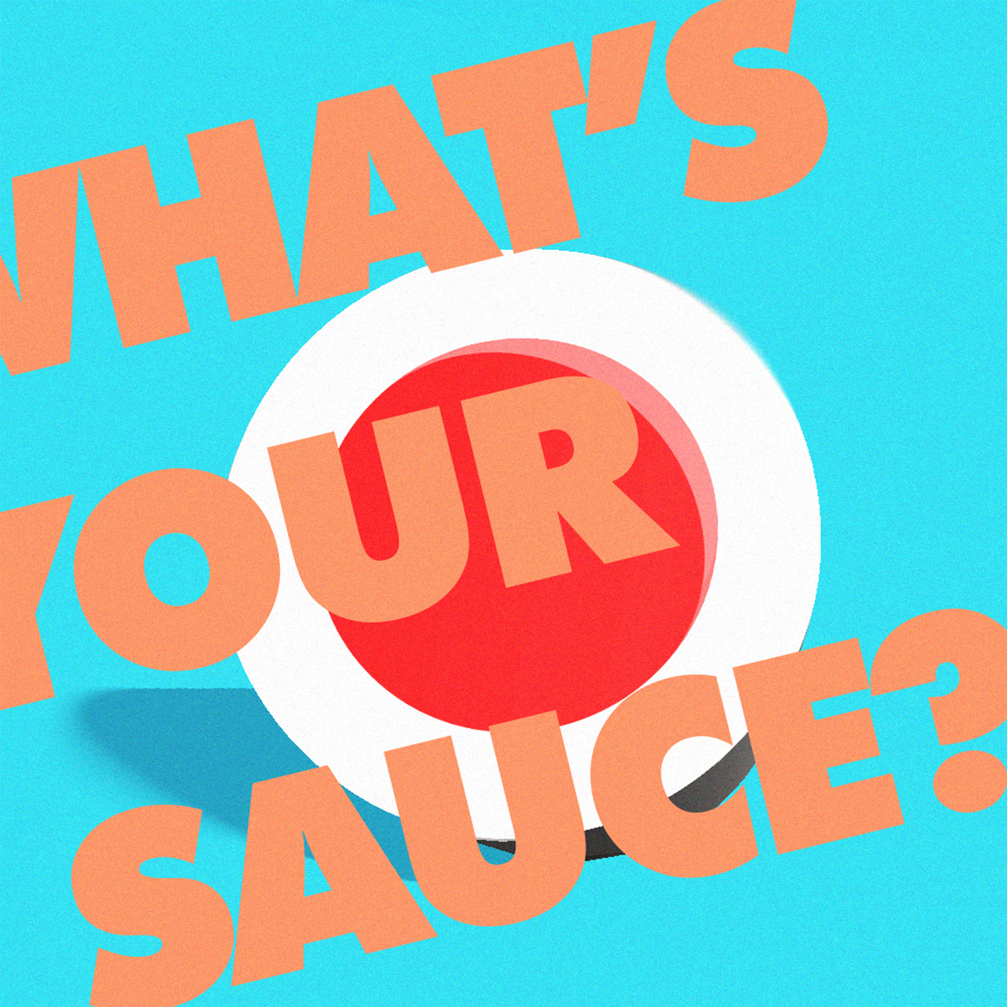 Sauce Revealed Design Typography Simple Background Cyan 2000x2000