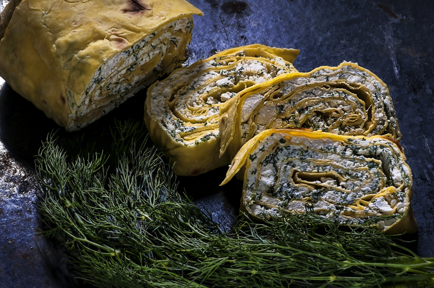 Viacheslav Krasnoperov Food Plants Dill Cheese Roll Slices 1800x1195