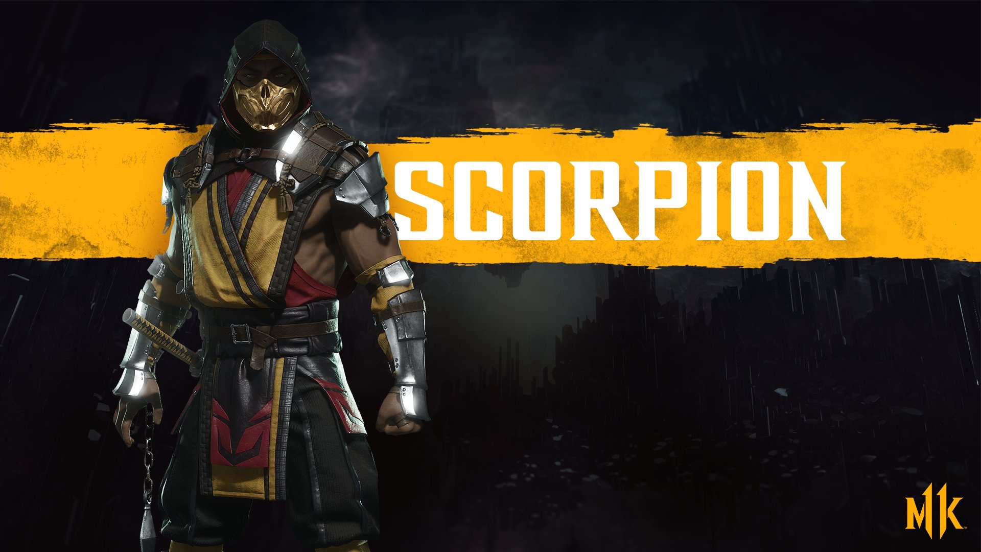 Mortal Kombat 11 Video Games Video Game Warriors Scorpion Character 1920x1080