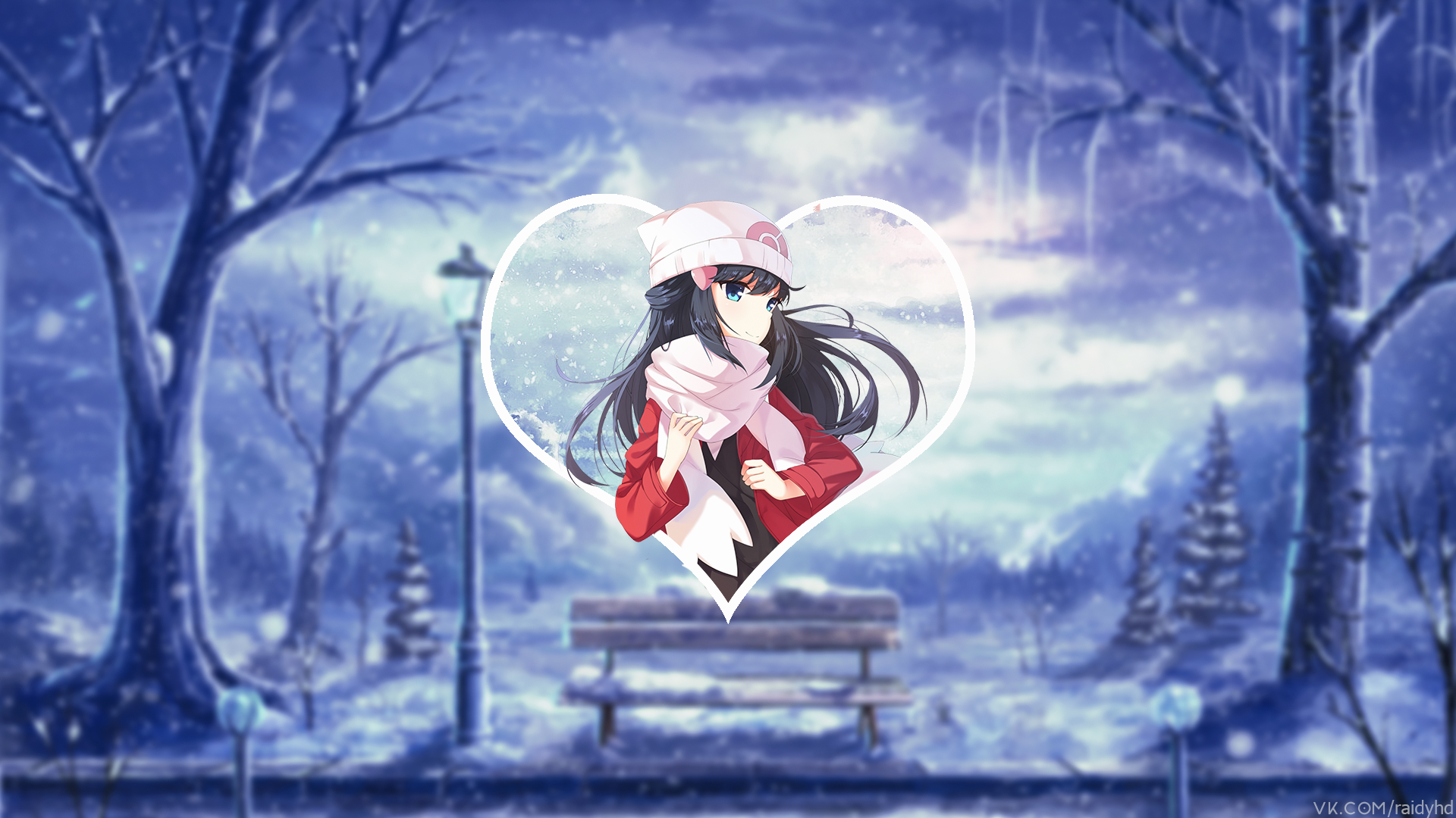 Anime Anime Girls Picture In Picture Winter Hikari Pokemon Pokemon 1920x1080