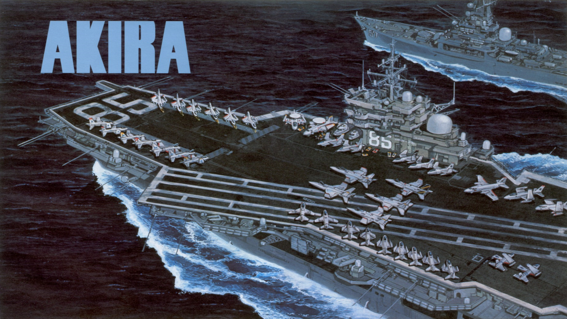 Akira Katsuhiro Otomo Anime Military Military Aircraft Aircraft Carrier 1920x1080