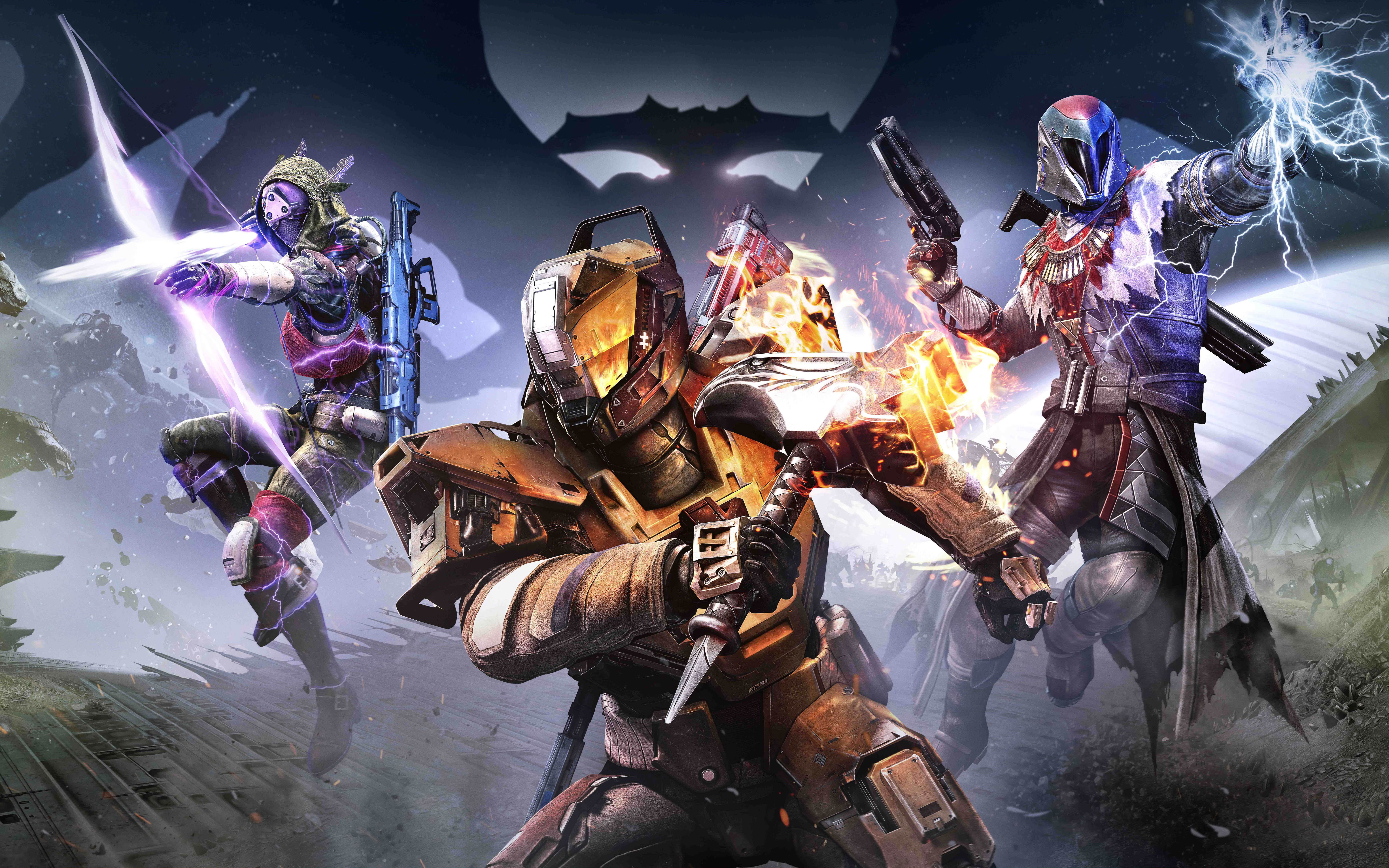 Destiny 2 Video Game Video Games Science Fiction Weapon Soldier Titan Destiny Hunter Destiny Warlock 7680x4800