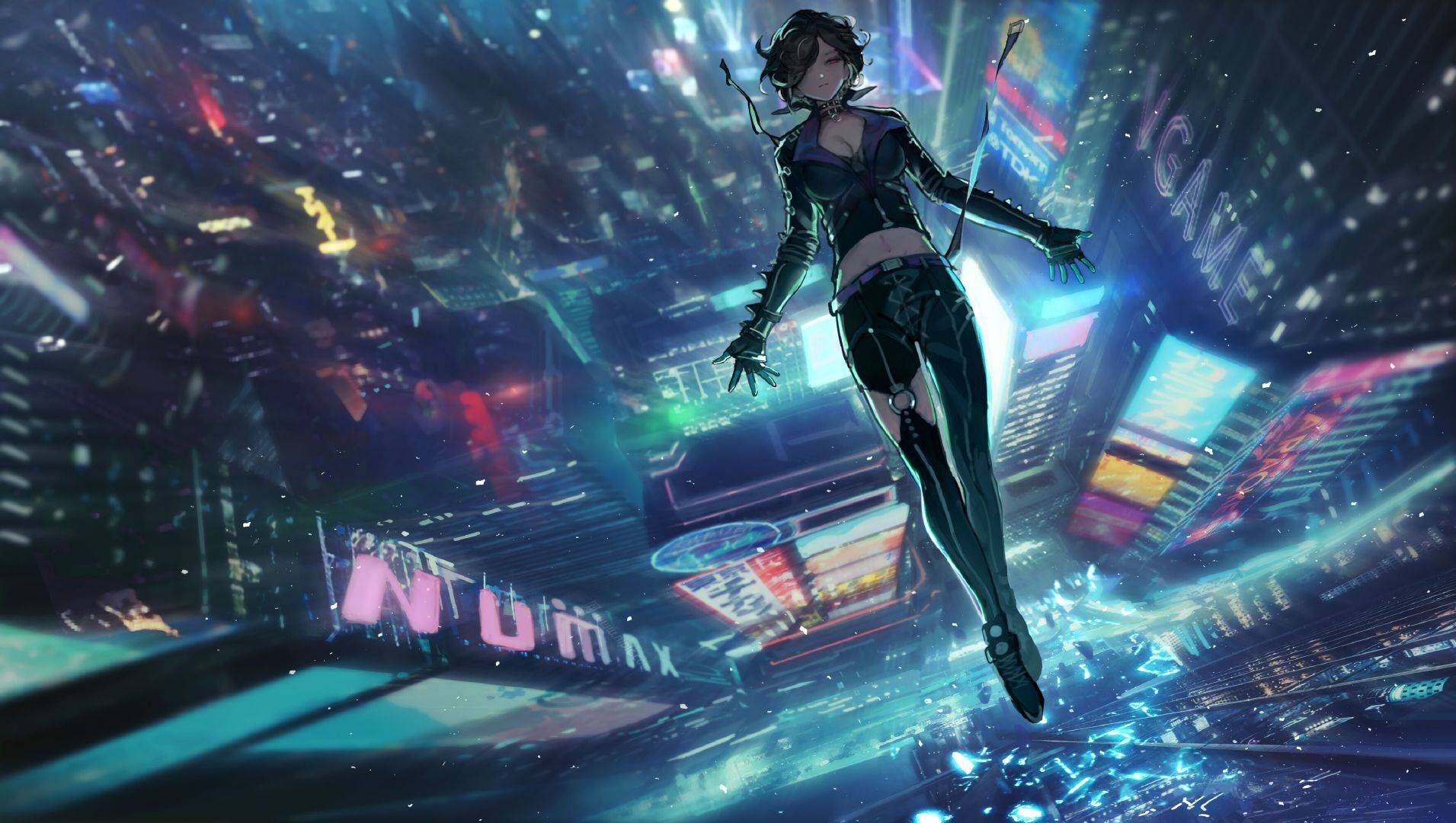 Cyber City Curtains, anime cyber city HD wallpaper | Pxfuel