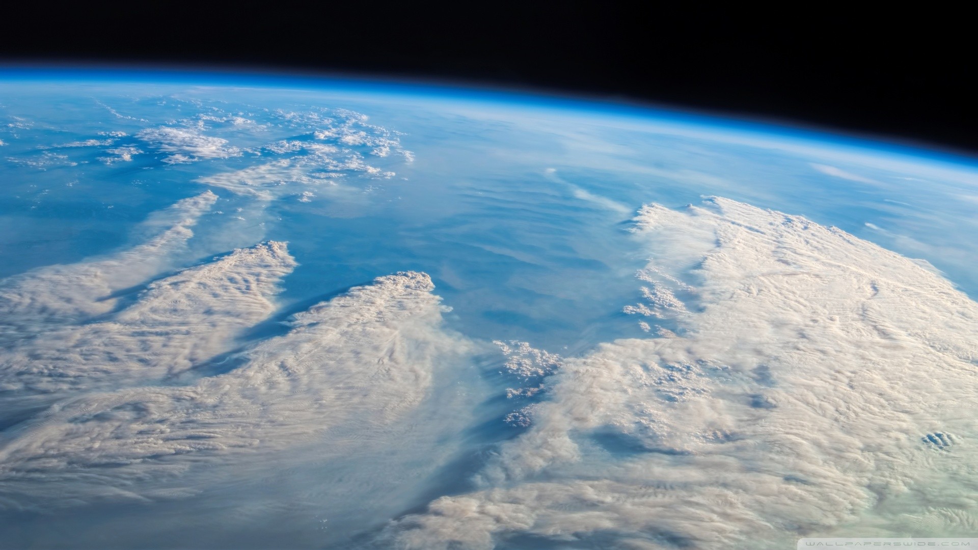 Atmosphere Clouds Space Earth Spacescapes Orbital View 1920x1080