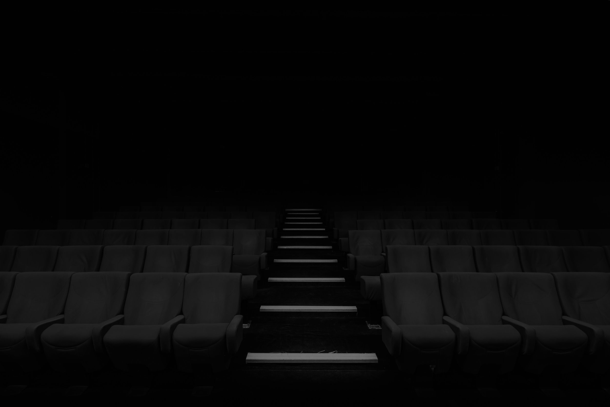 Simple Background Black Background Minimalism Theater Photography Chair Stairs Dark 2500x1667