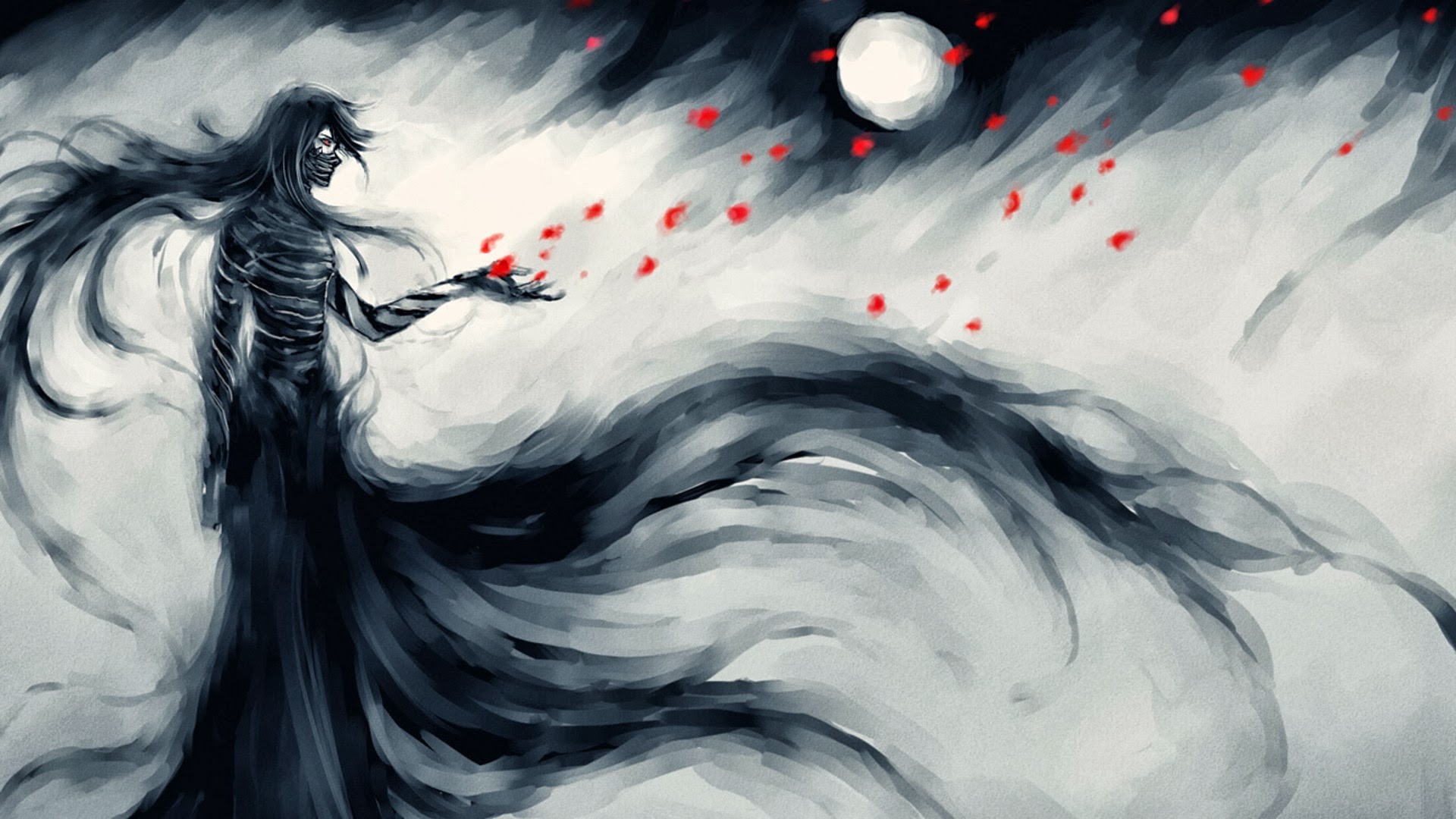 Bleach Kurosaki Ichigo Flower Petals NanFe Fan Art Mugetsu Petals Bandage Anime 1920x1080